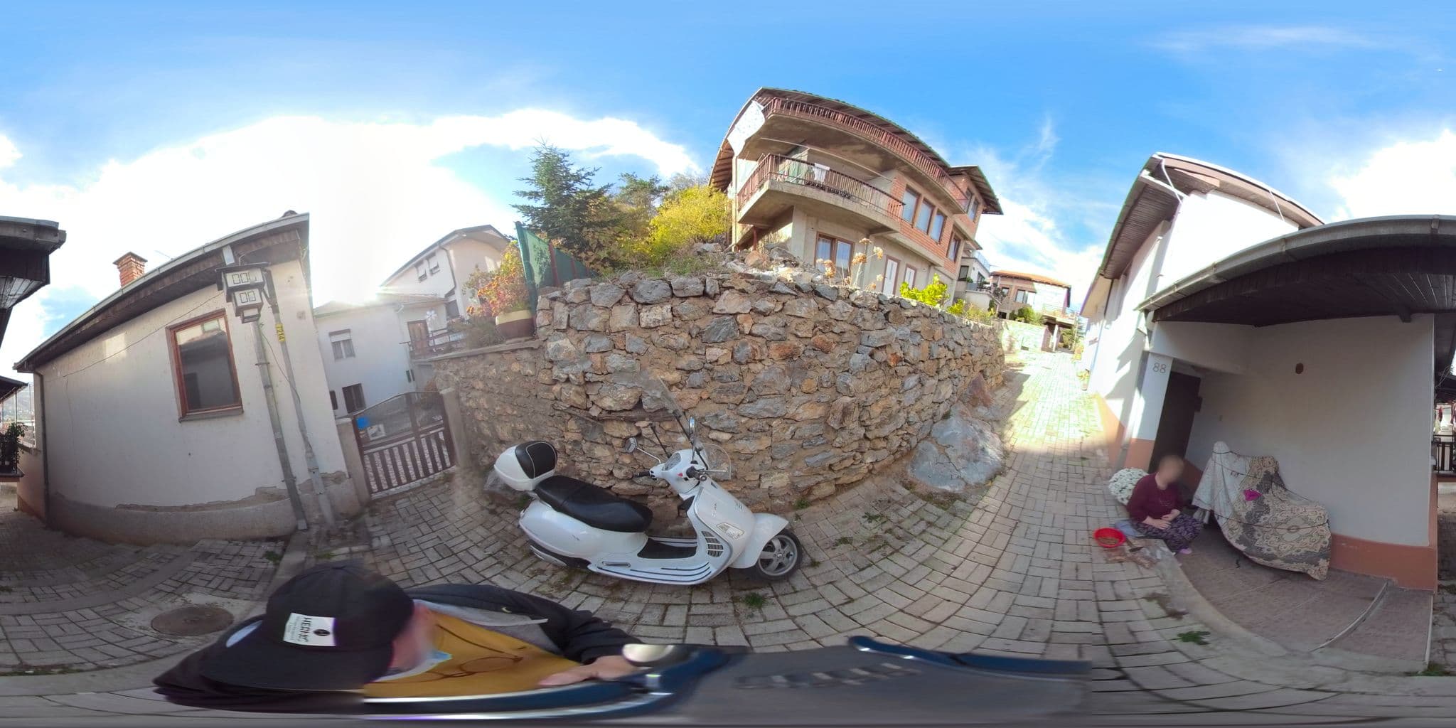 Street view near Bochar Hostel, Ohrid — © thodorisvakkas (CC BY-SA · Mapillary)