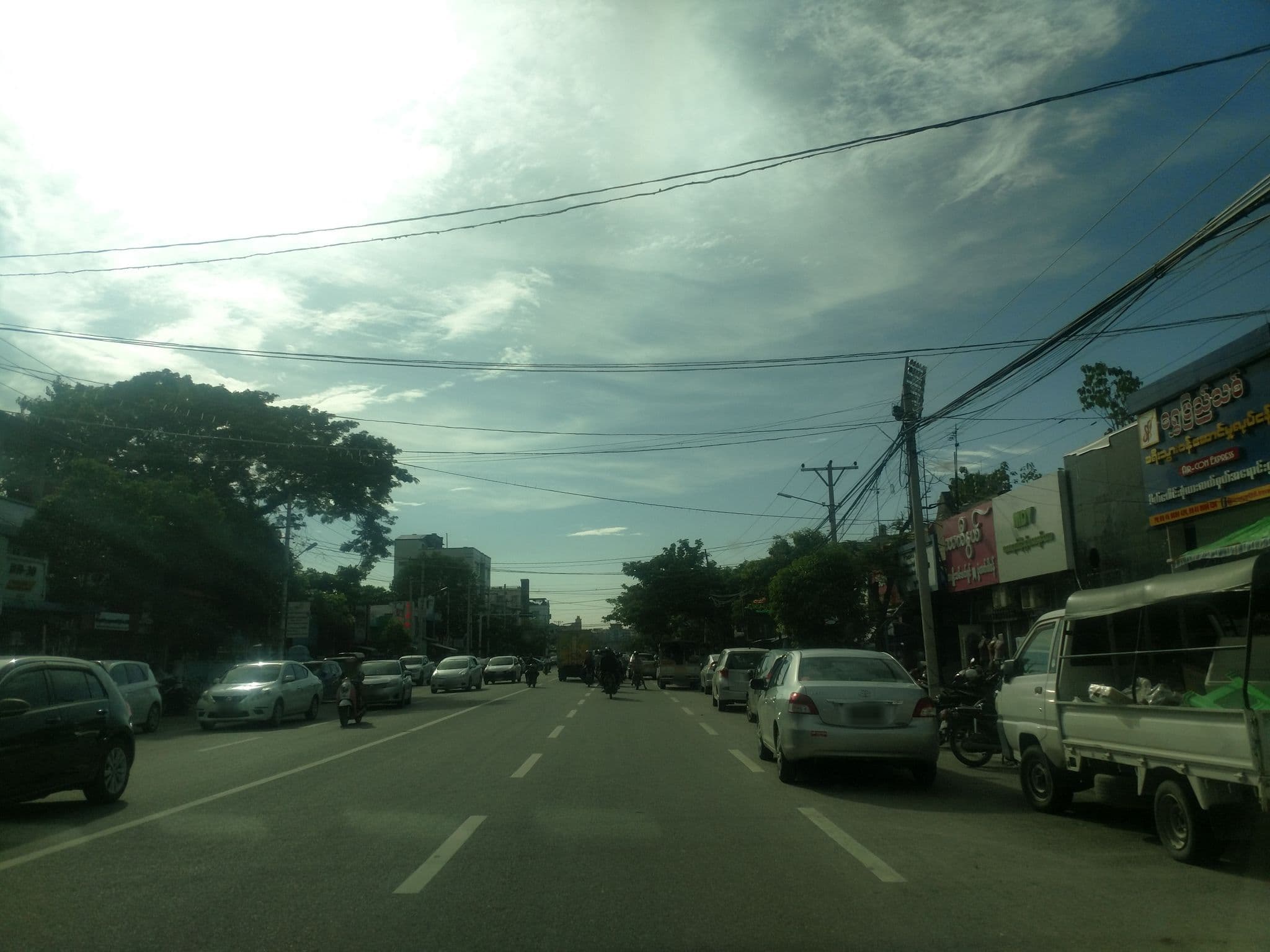 Street view near Golden City Crown Hotel, Mandalay