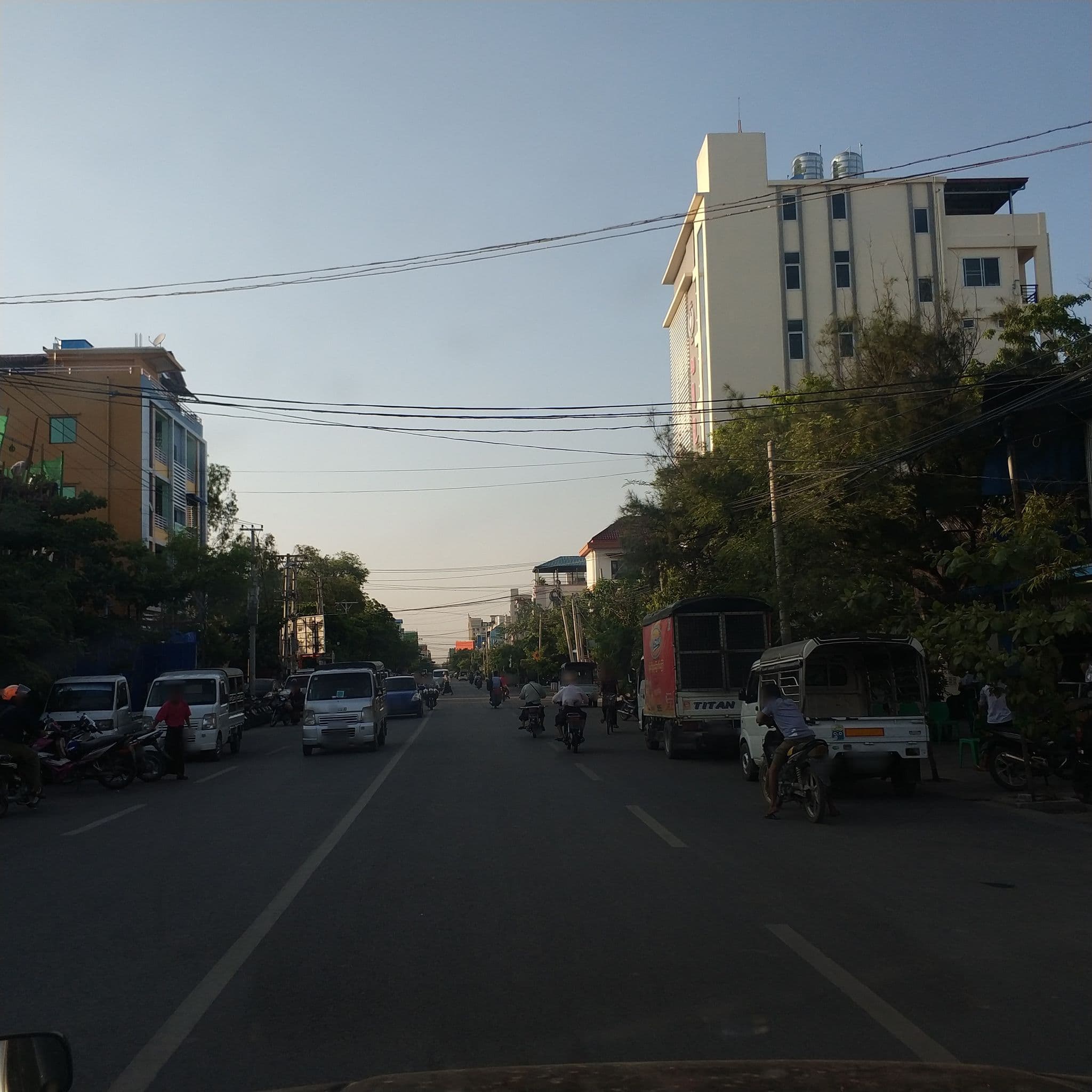Street view near Four Rivers Hostel , Mandalay