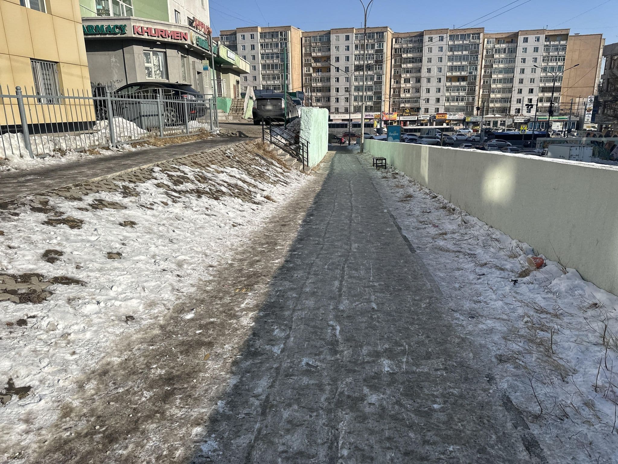Street view near Sansar Hostel, Ulan Bator