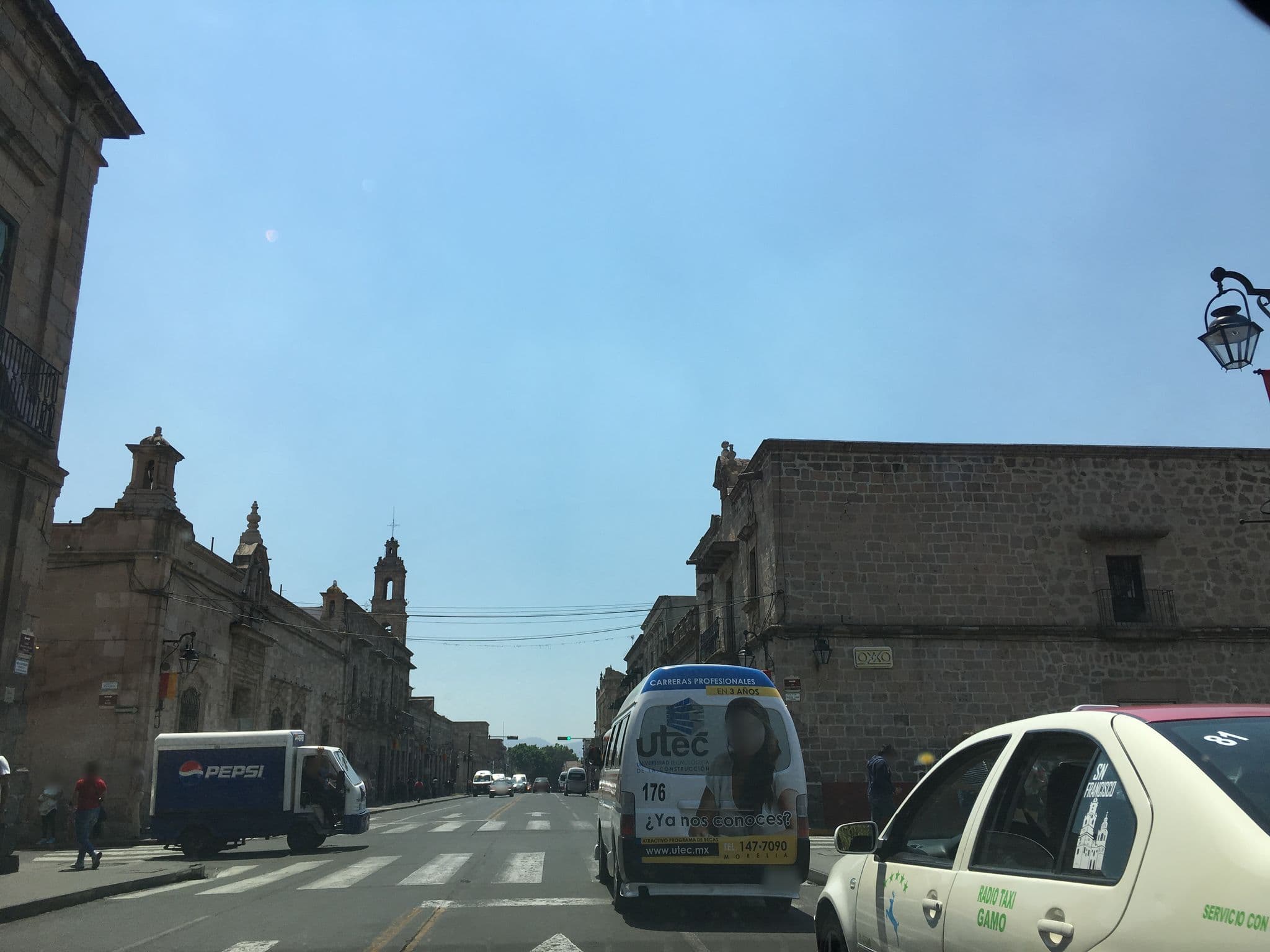 Street view near Hostal Mich, Morelia — © nicovargas (CC BY-SA · Mapillary)