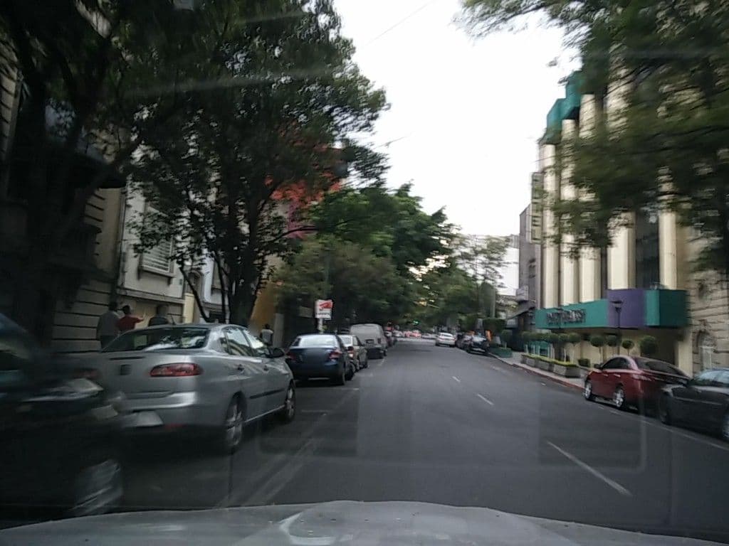 Street view near Hotel Embassy, Cuauhtémoc — © ccossio (CC BY-SA · Mapillary)