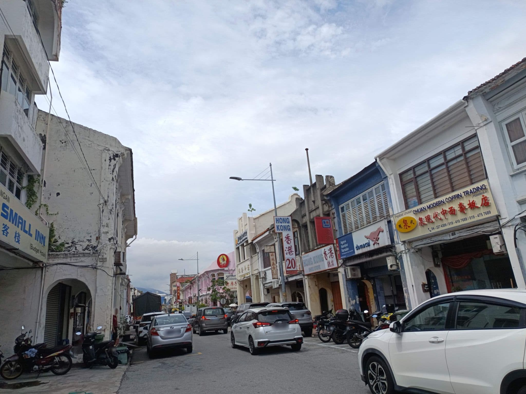 Street view near The Small Inn, George Town