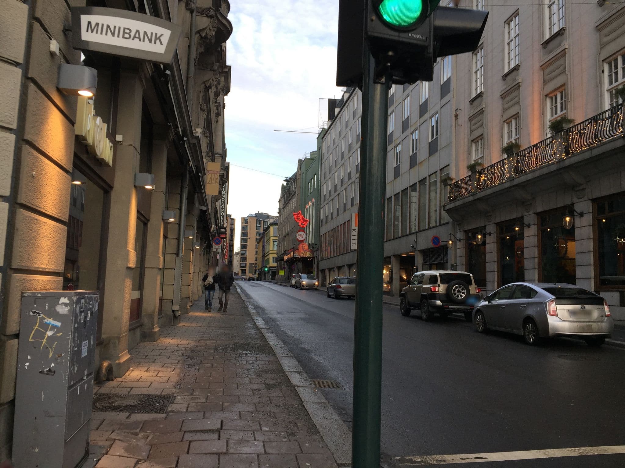 Street view near Karl Johan hotell, Oslo — © richlv (CC BY-SA · Mapillary)