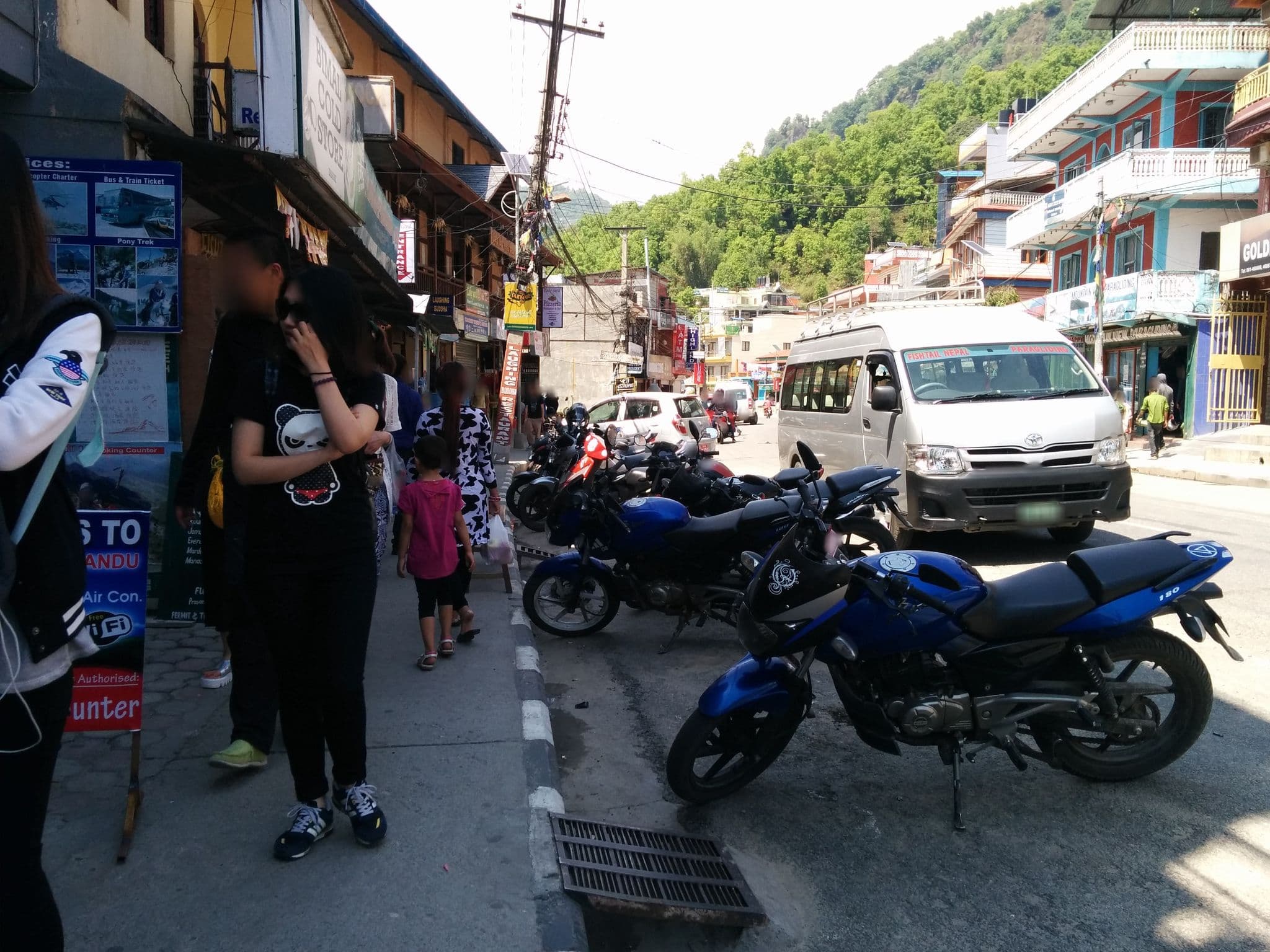 Street view near Be Happy Guesthouse, Pokhara