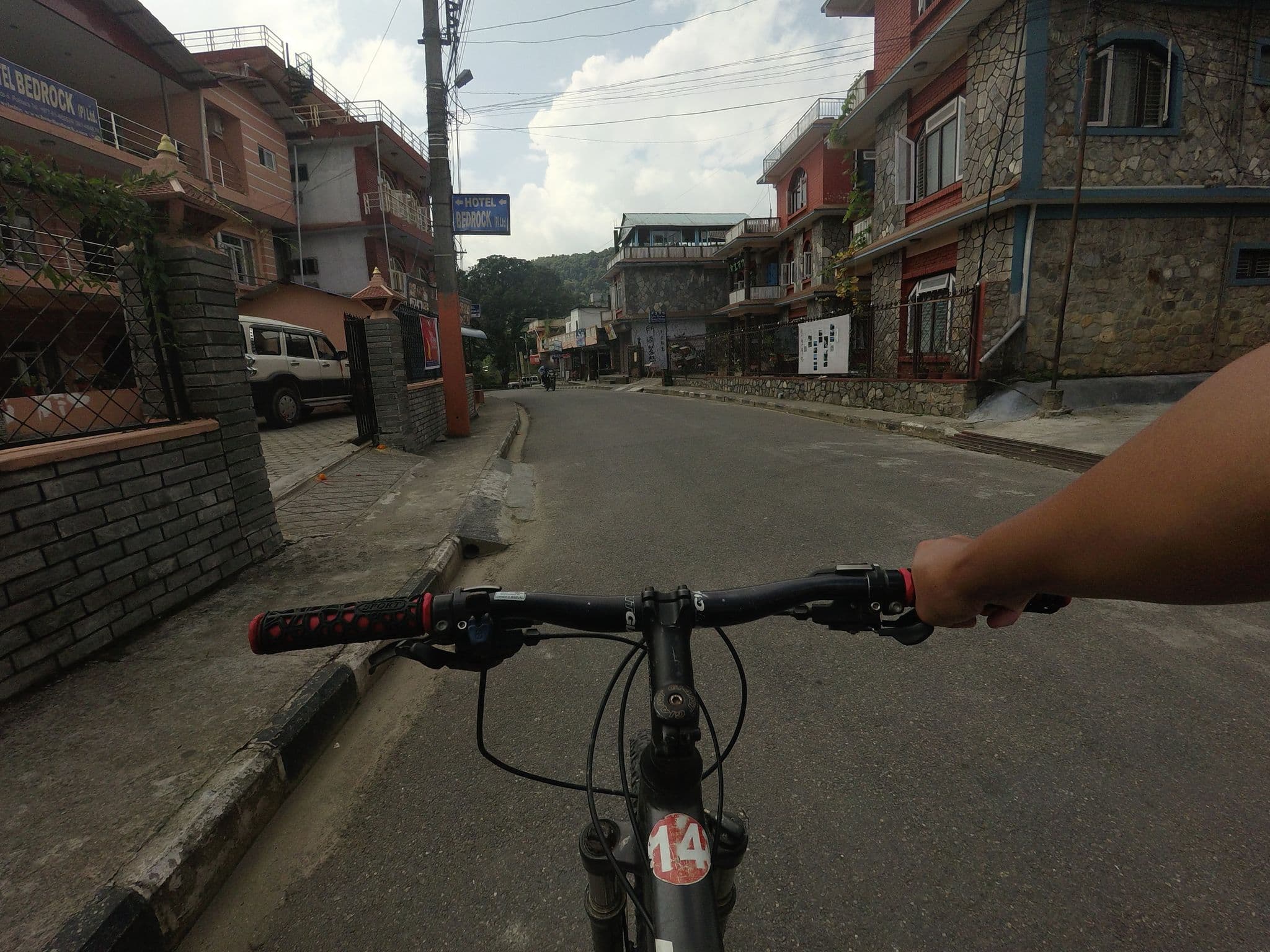 Street view near Dharma Hotel, Pokhara