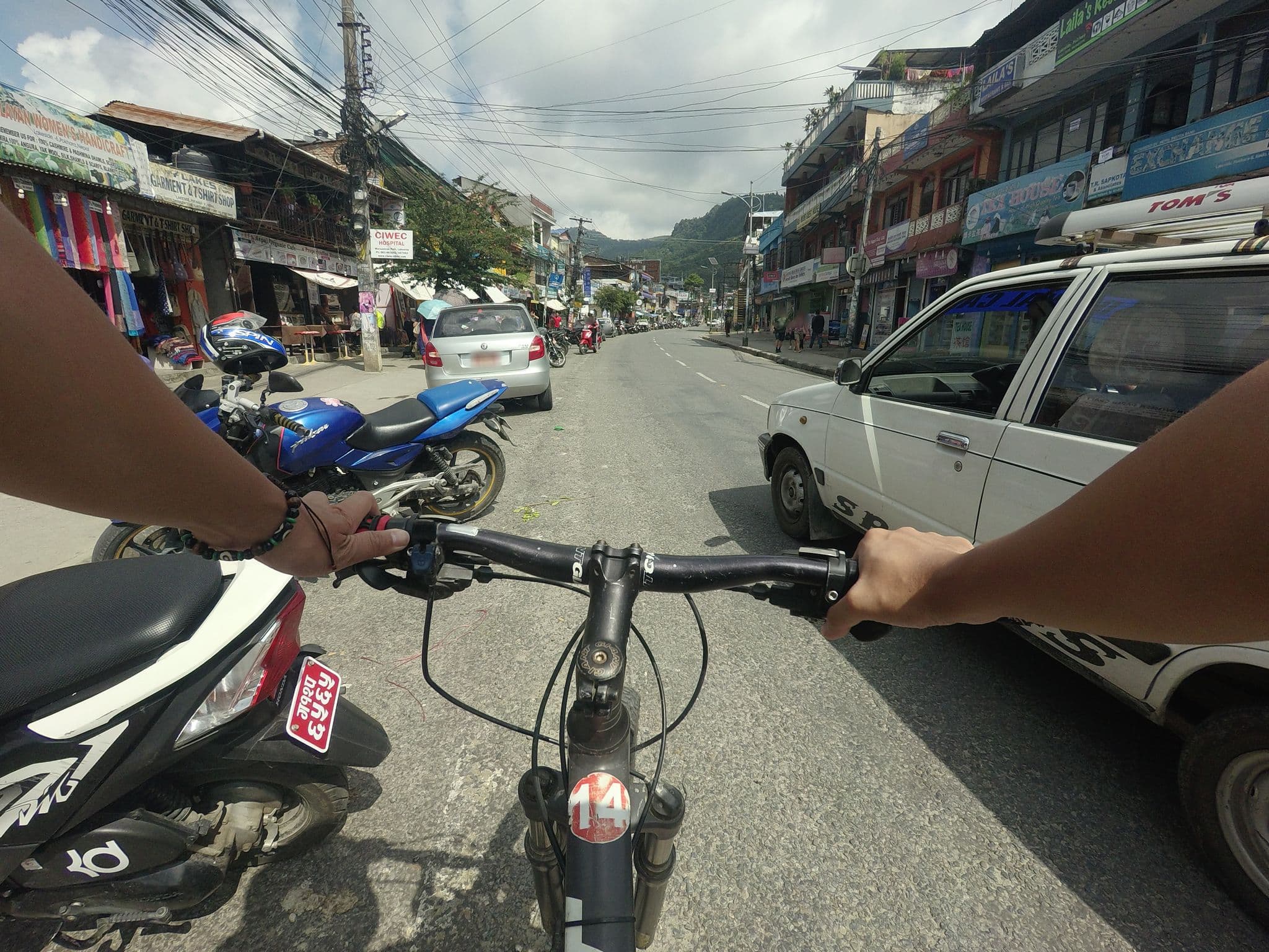 Street view near Hotel Vimal and Thakali Kitchen, Pokhara