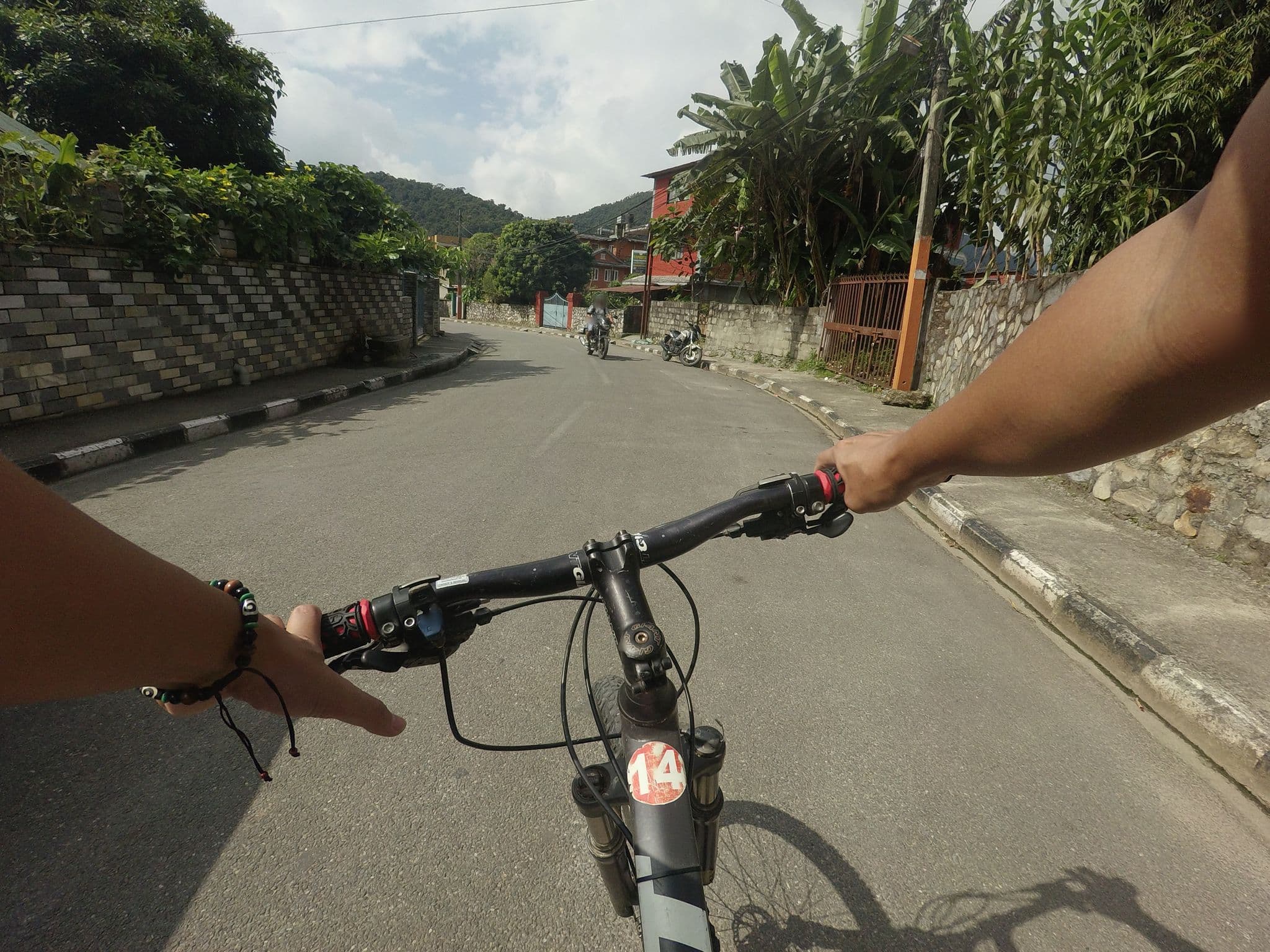 Street view near Santosh Guest House and Apartment, Pokhara