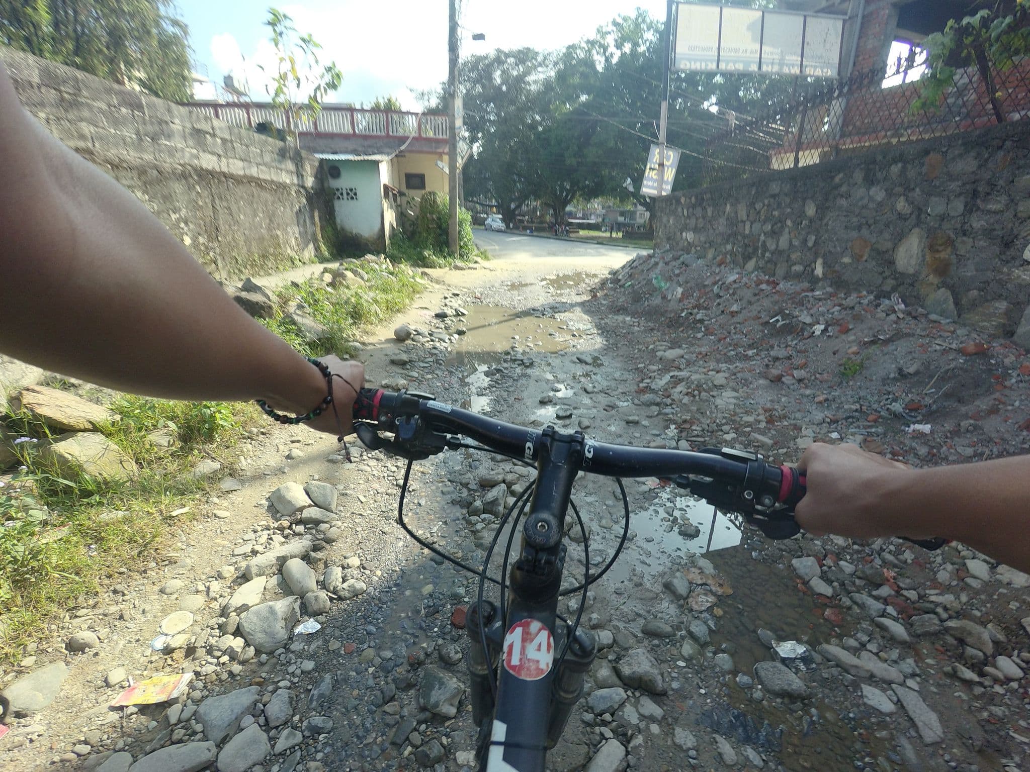 Street view near Hotel Village Inn, Pokhara