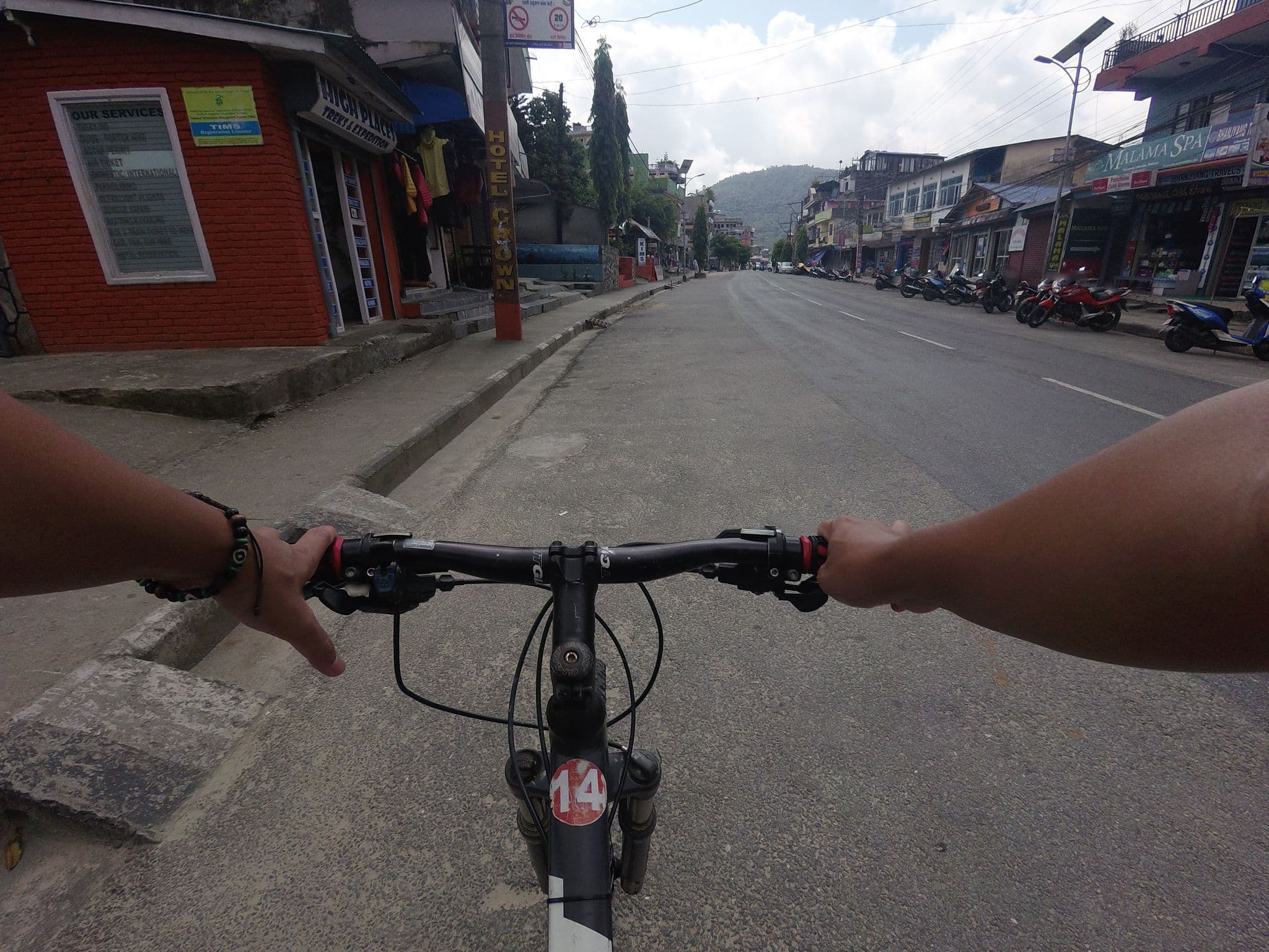 Street view near Hotel Middle Way, Pokhara