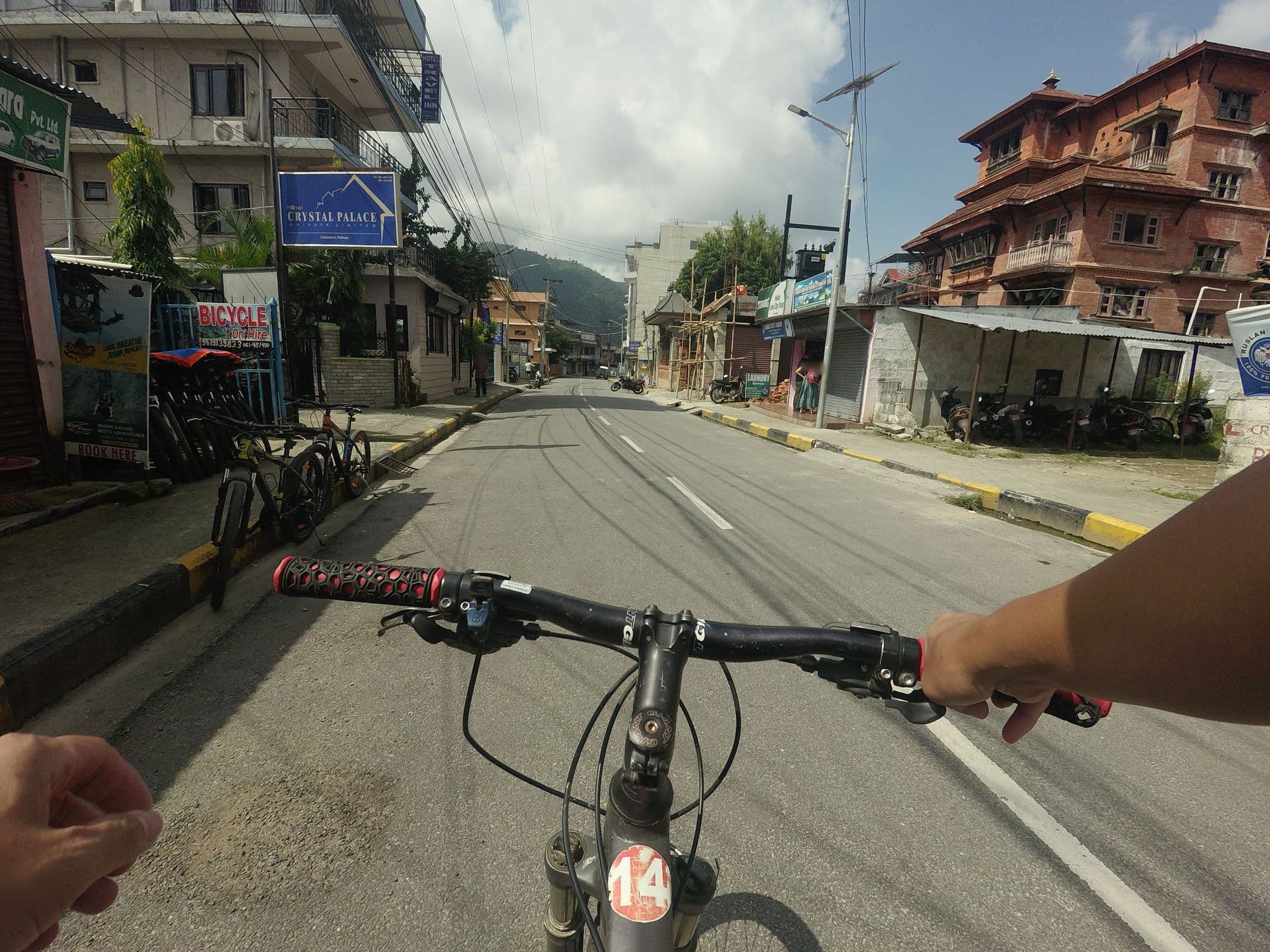 Street view near Hotel Crystal Palace, Pokhara