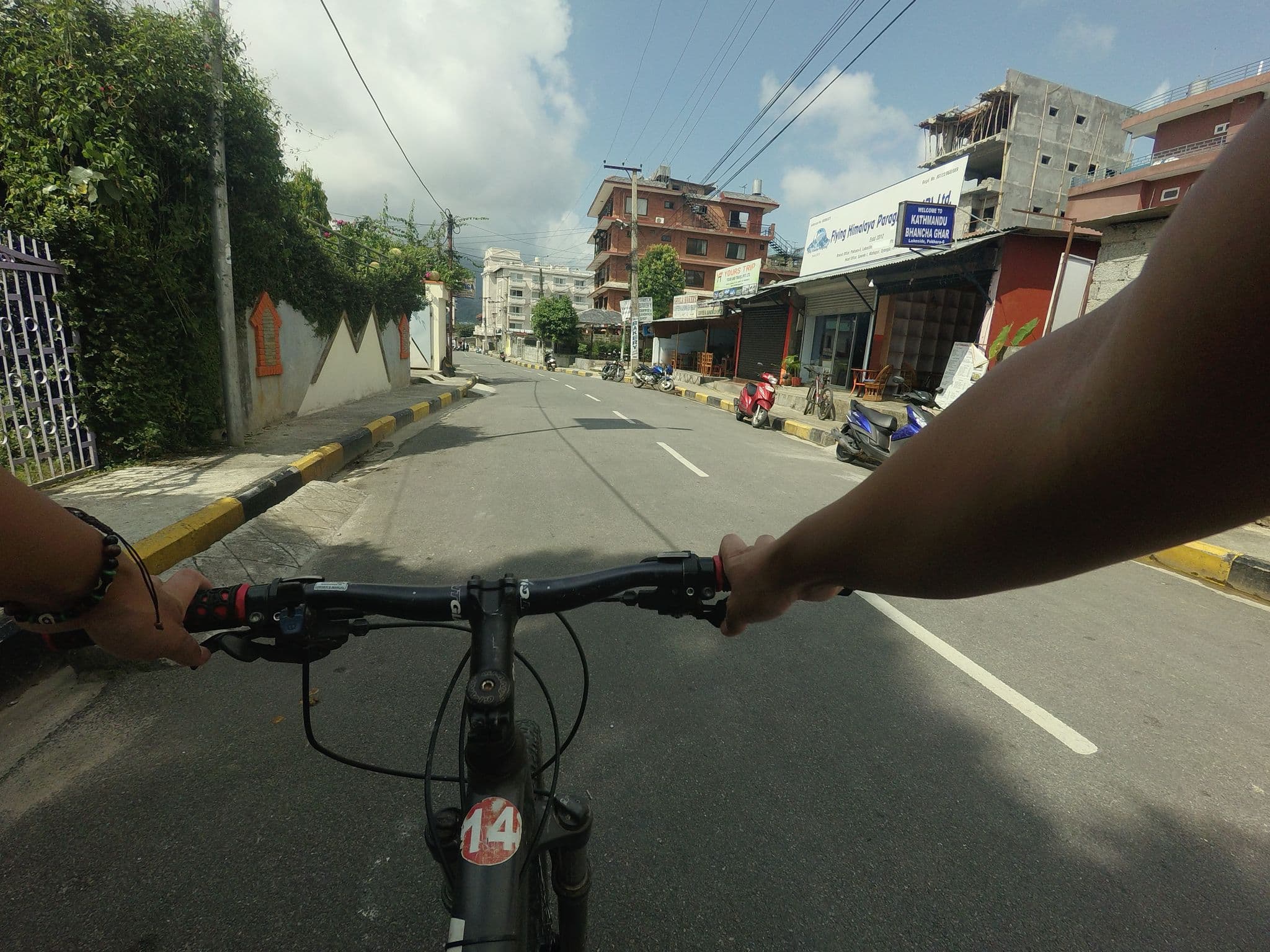 Street view near Hotel Peace Ganga, Pokhara