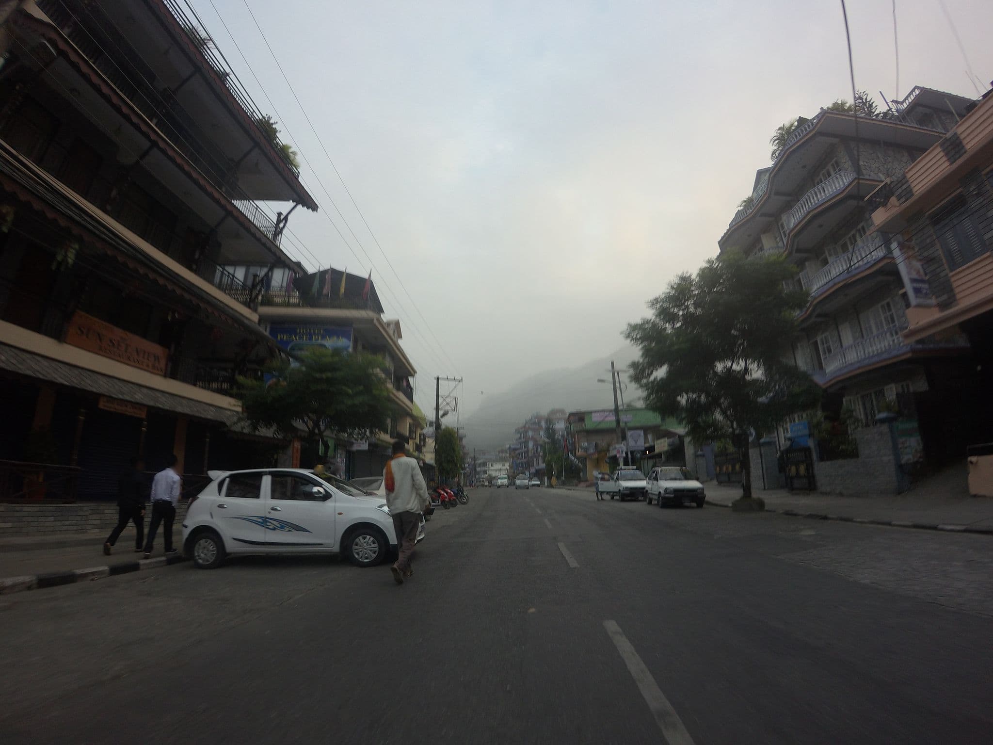 Street view near Hotel Blue Heaven, Pokhara