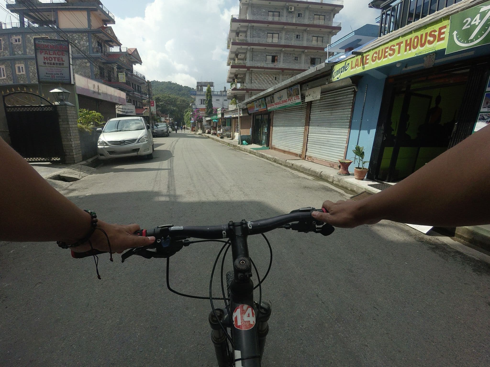 Street view near Hotel Paradise Inn, Pokhara