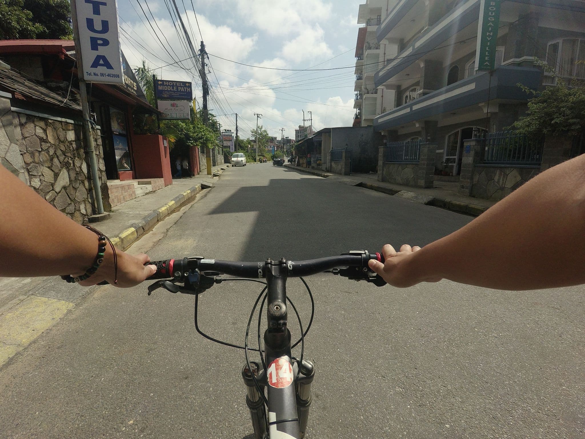 Street view near Hotel Stupa, Pokhara — © GOwin (CC BY-SA · Mapillary)