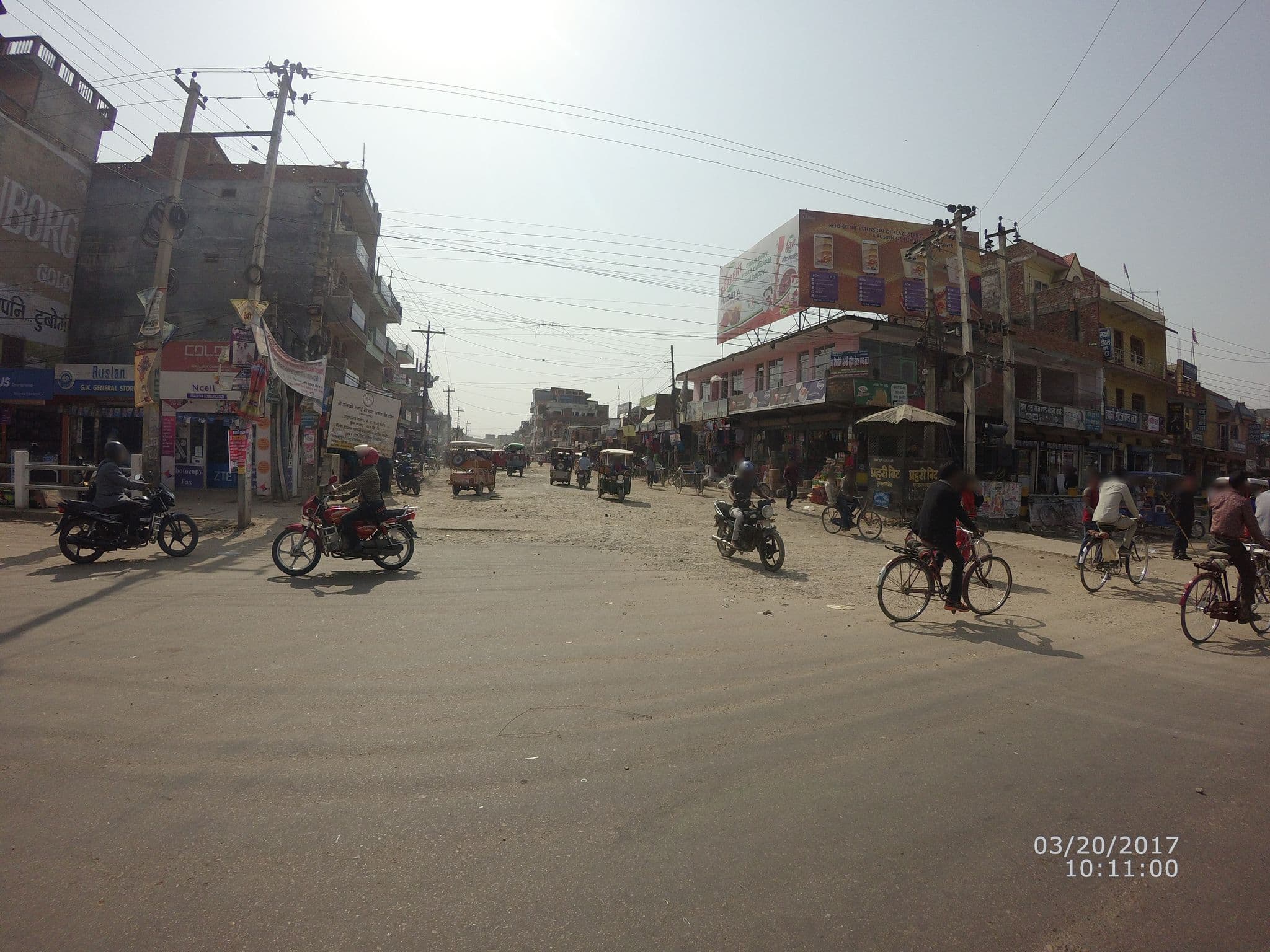 Street view near Lunbini Guest House, Nepalgunj
