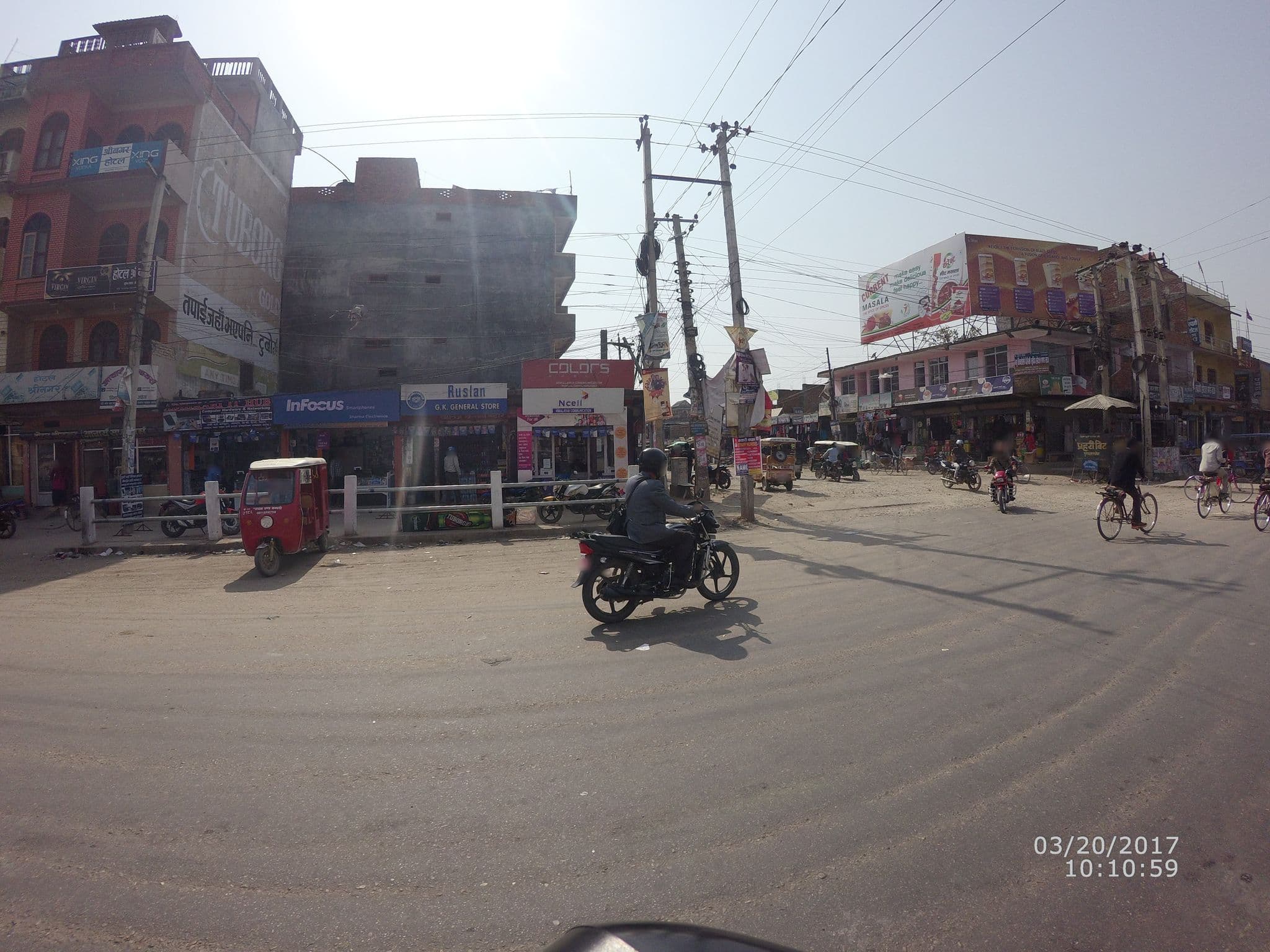 Street view near Hotel Everest, Nepalgunj