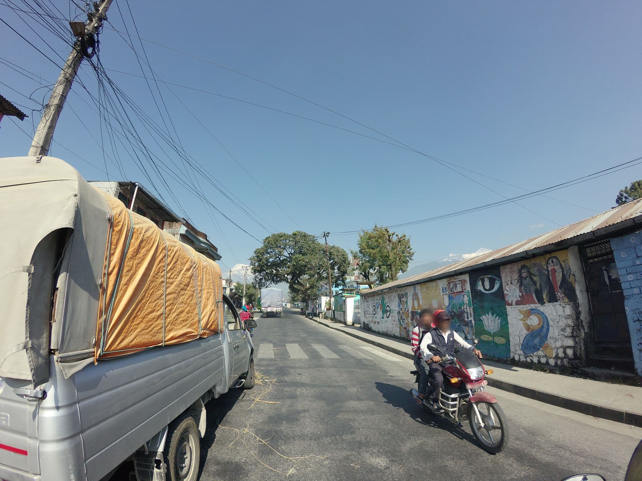 Street view near Paradise Girls Hostel, Pokhara