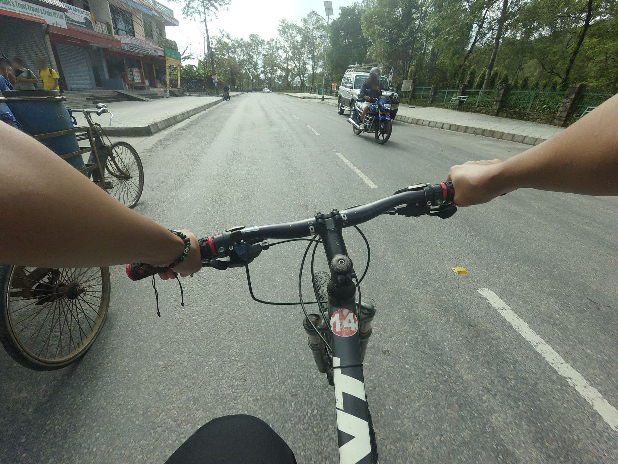 Street view near Hotel Kantipur, Pokhara — © GOwin (CC BY-SA · Mapillary)