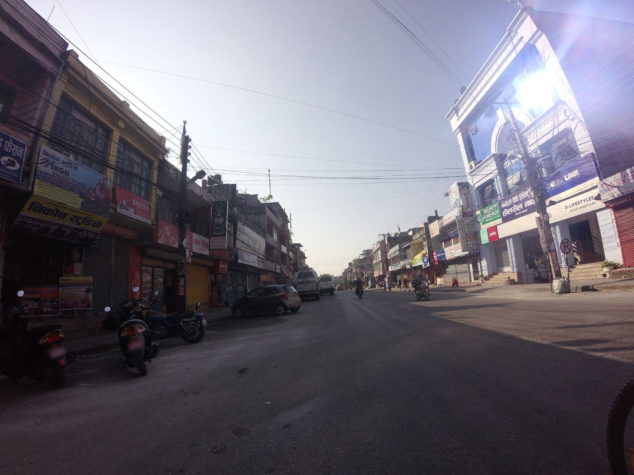 Street view near Thakali Hotel & Restaurant, Pokhara — © nirabpudasaini (CC BY-SA · Mapillary)