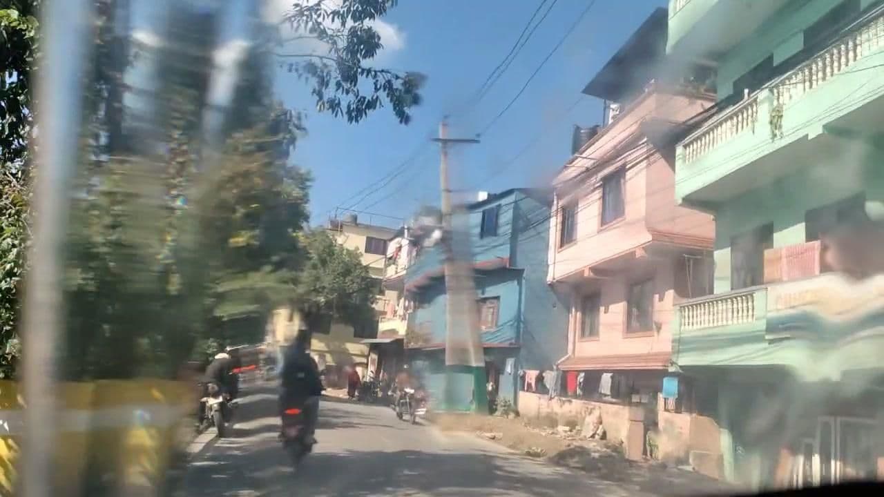 Street view near Peaceful girlls hostel, Kathmandu