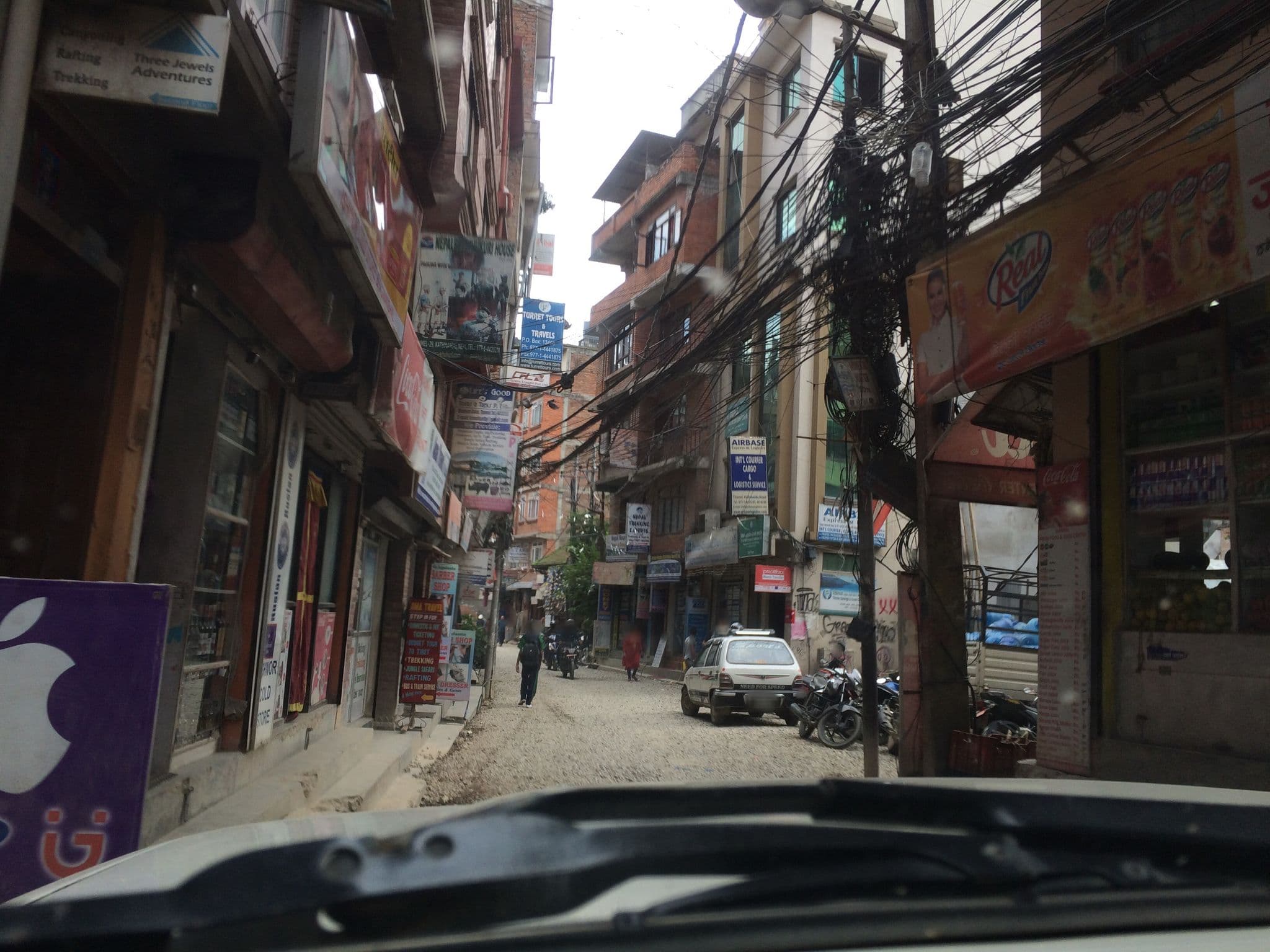 Street view near Om Lumbini Hygienic Food Centre, Kathmandu
