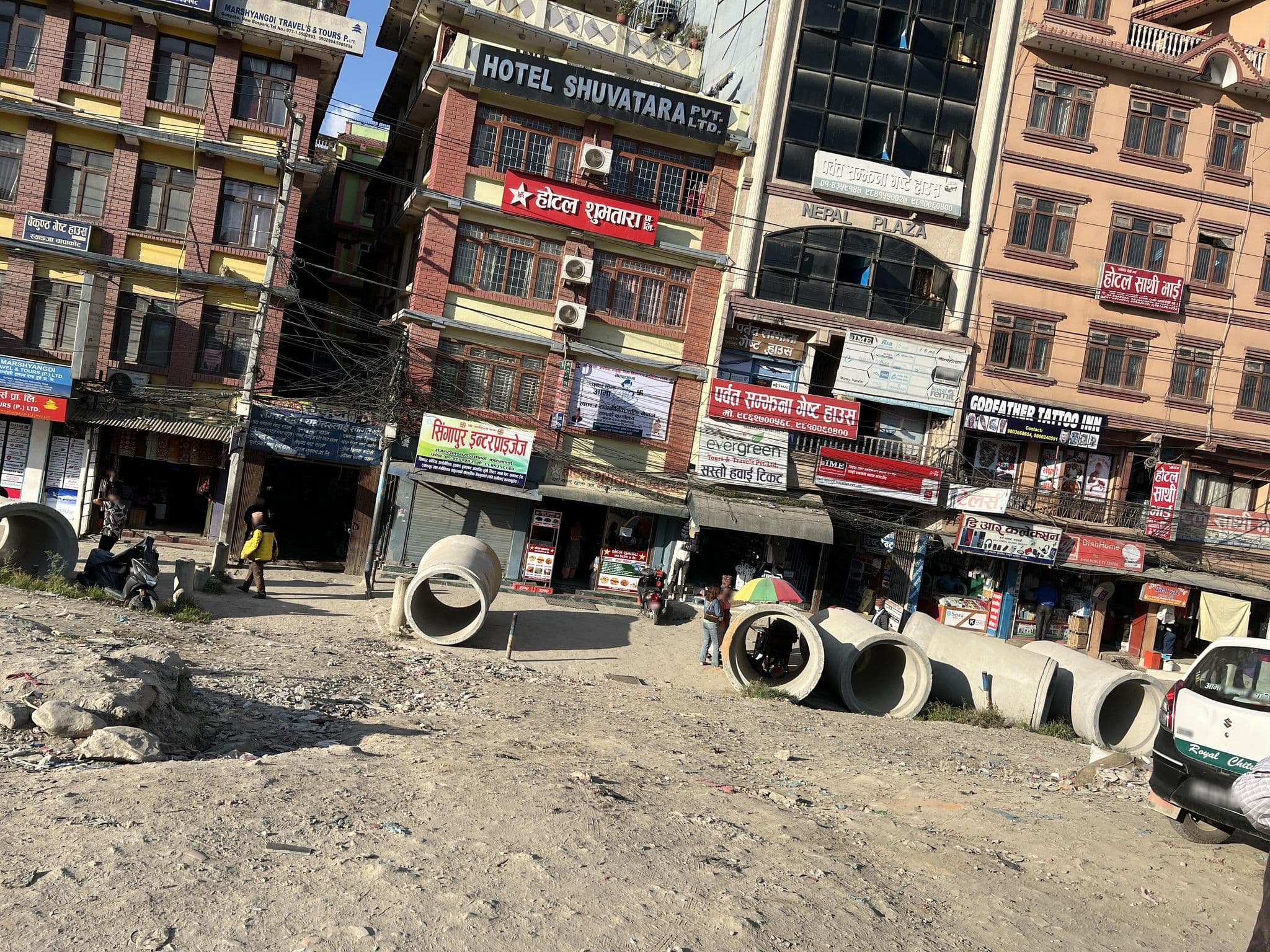 Street view near Hotel Shuvatara Pvt Ltd, Kathmandu