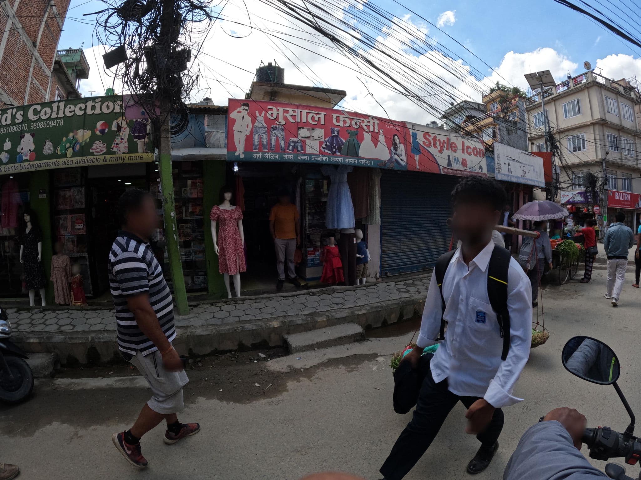 Street view near Sudur Paschim Hotel and Restaurant, Kathmandu