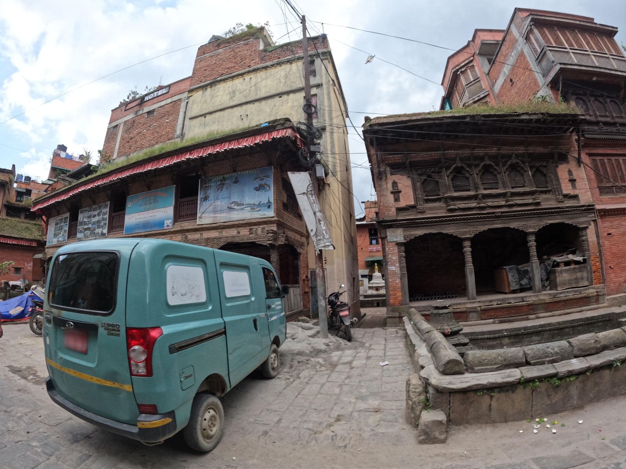 Street view near Hotel Rupakot restaurant & Rooftop, Madhyapur Thimi — © sachin_manandhar (CC BY-SA · Mapillary)