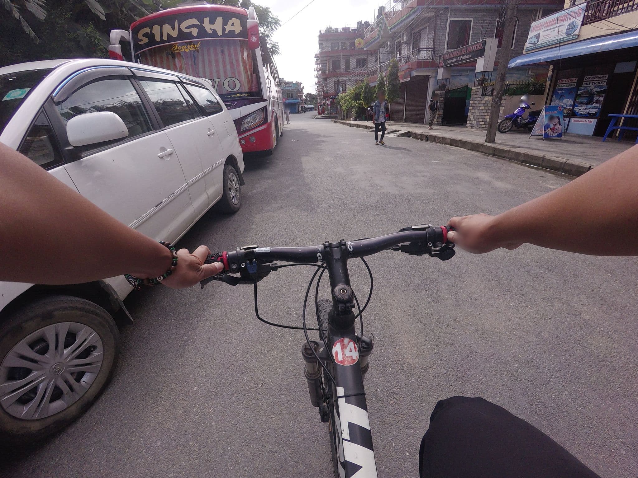 Street view near Maharaja Hotel, Pokhara