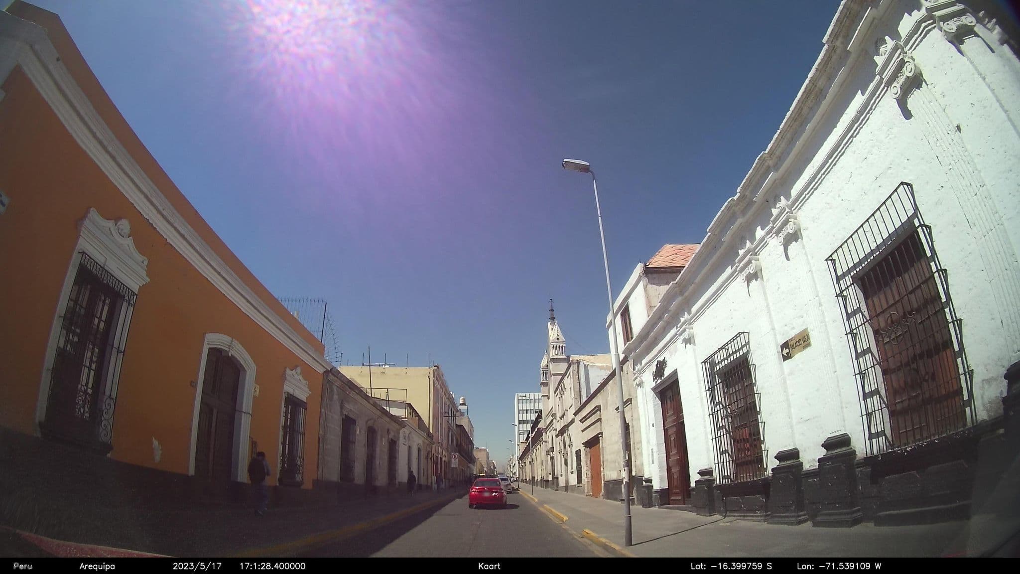 Street view near The Point Hostel, Arequipa