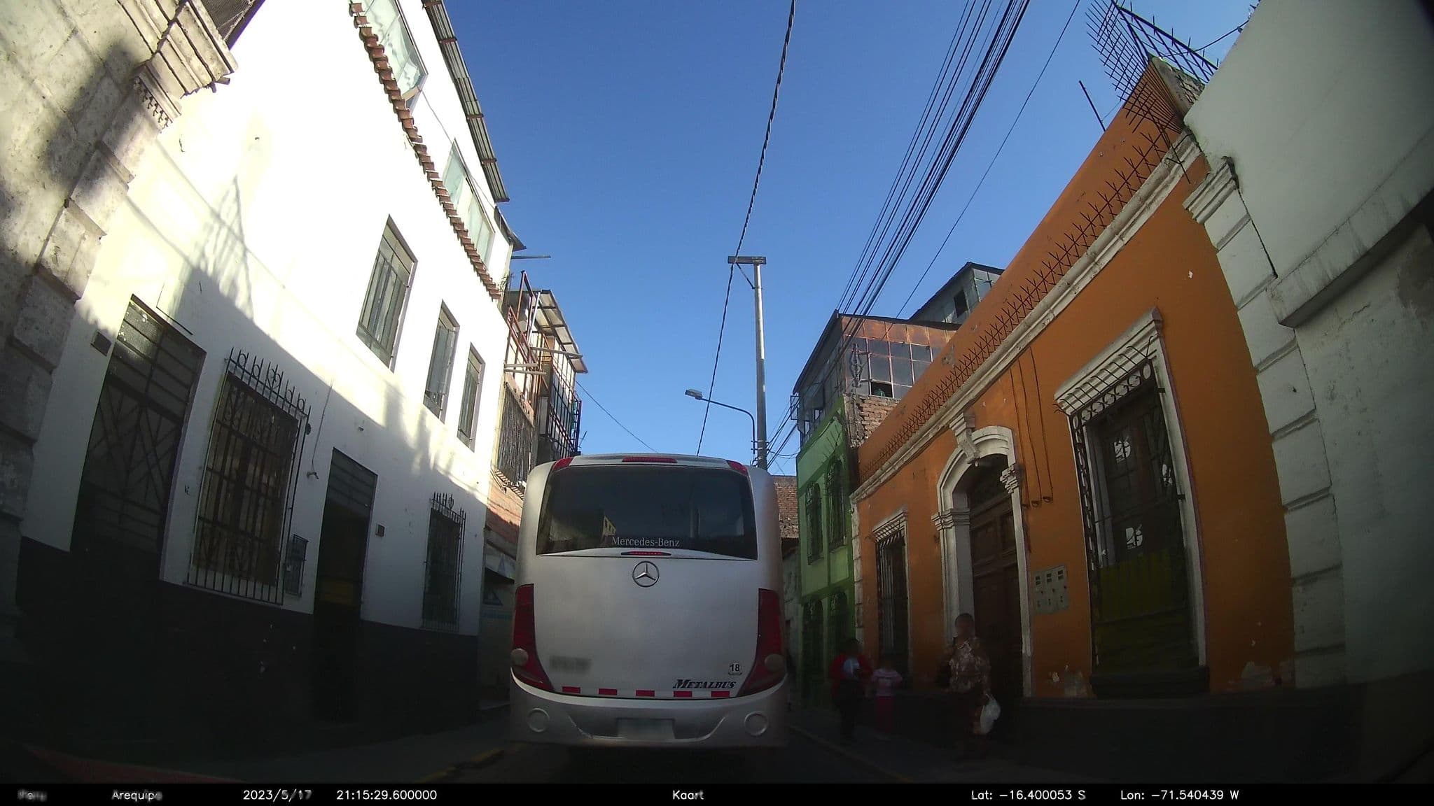 Street view near Wayra River Hostal, Arequipa — © kaart_2 (CC BY-SA · Mapillary)