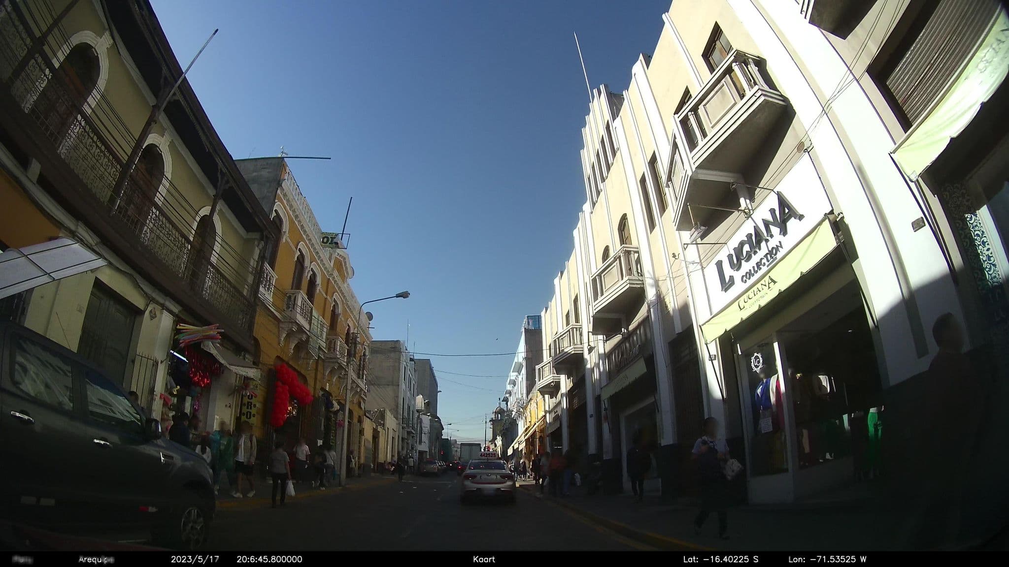Street view near Hotel Internacional, Arequipa