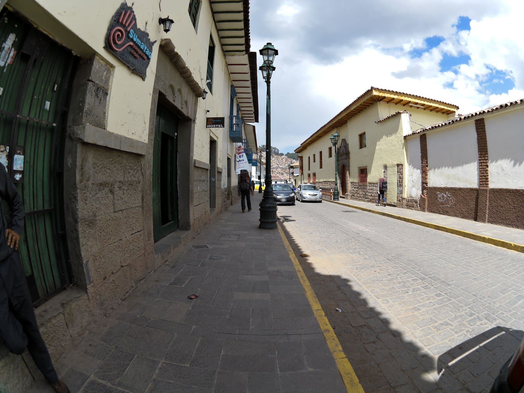 Street view near Sumayaq Hostel, Santiago