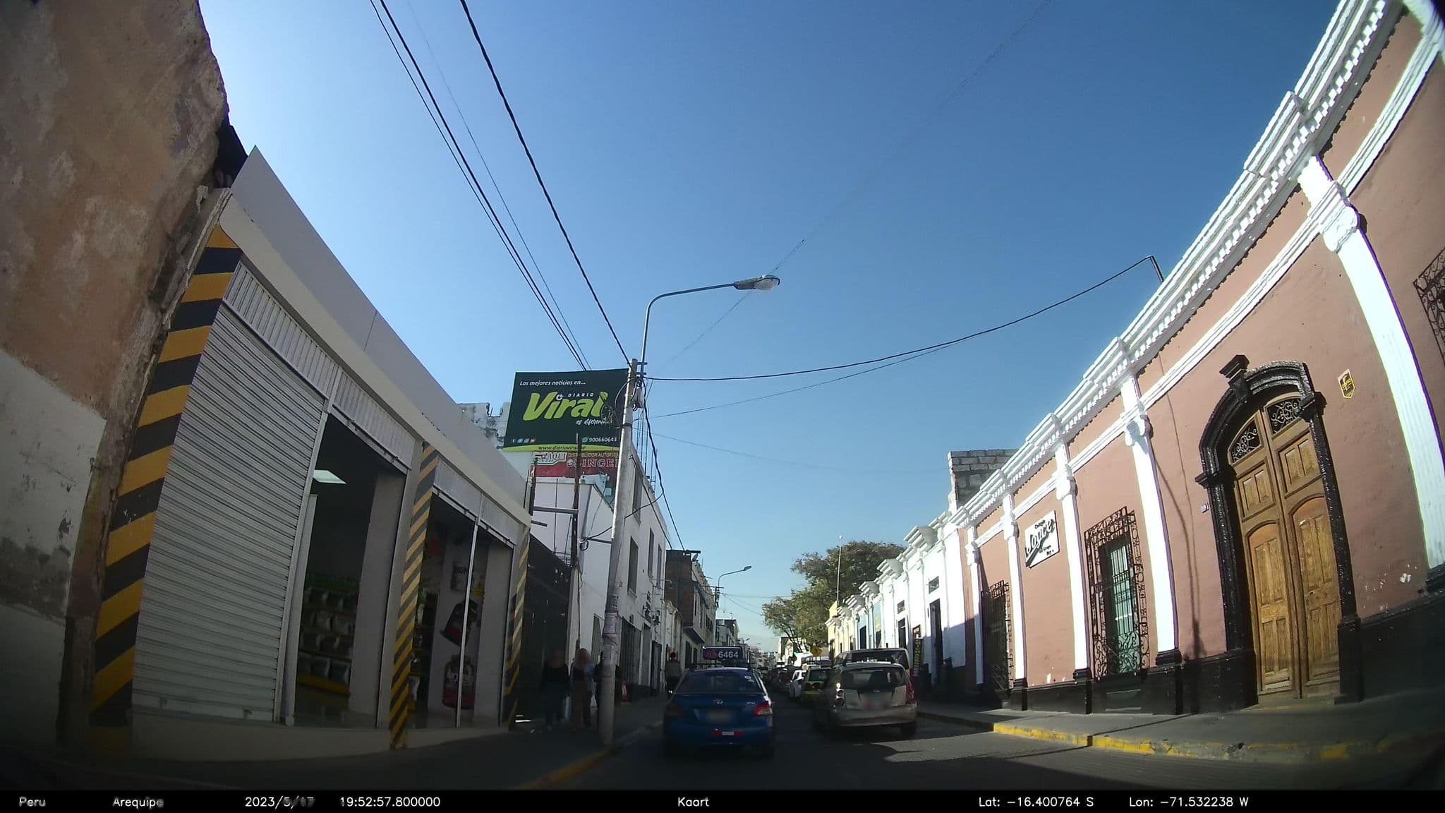 Street view near Hotel Colonial de las Angeles, Arequipa — © kaart_2 (CC BY-SA · Mapillary)