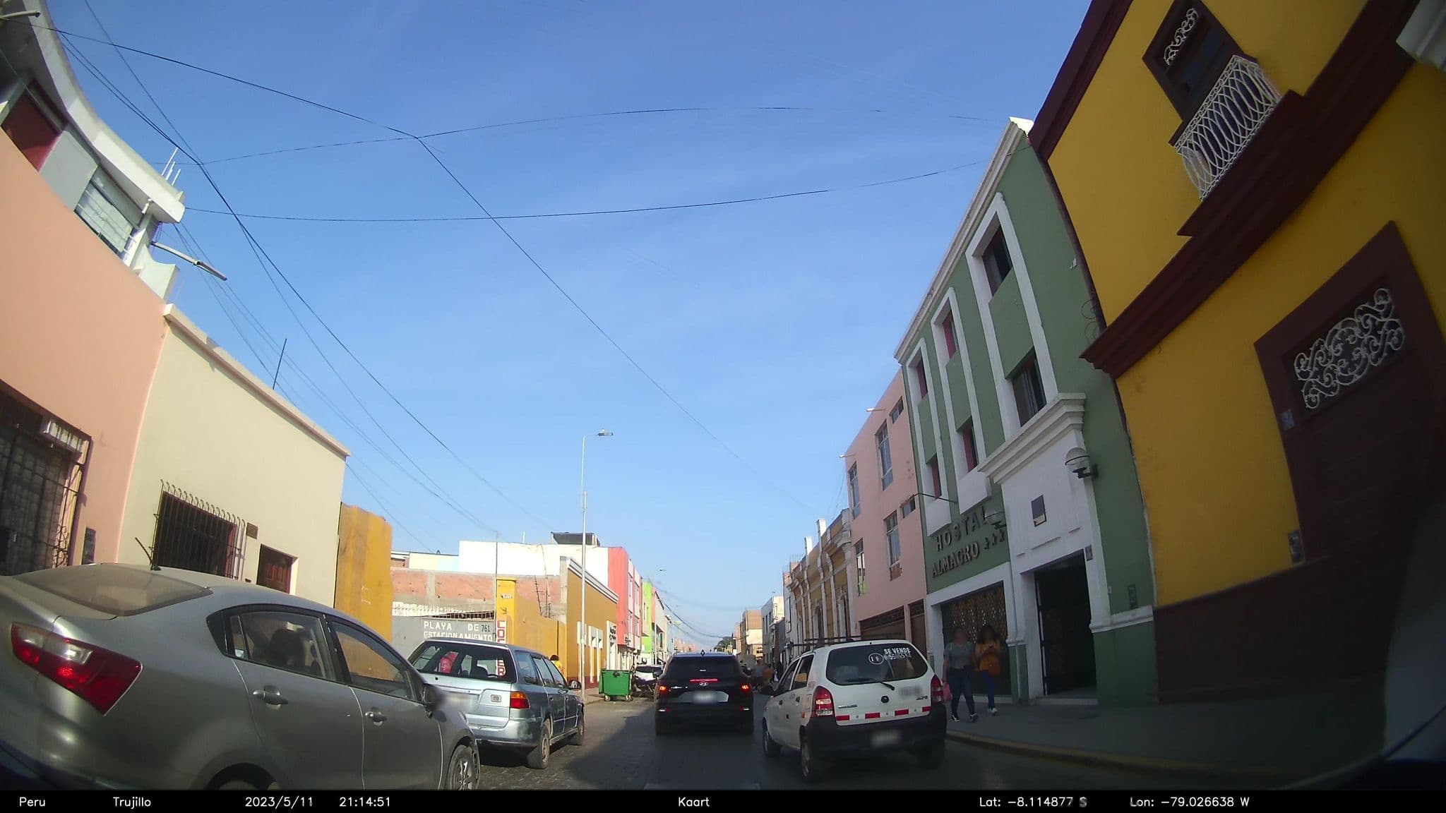 Street view near Hotel Almagro, Trujillo — © kaart_2 (CC BY-SA · Mapillary)