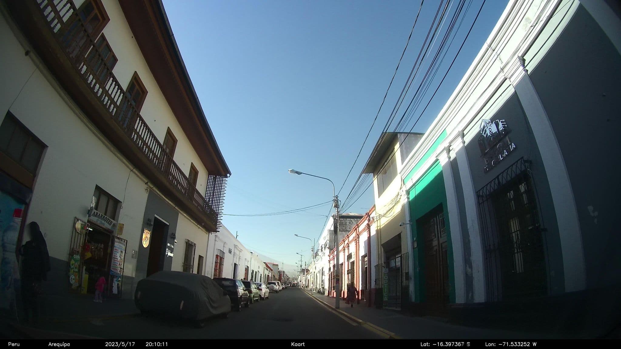 Street view near Casona Santa Marta, Arequipa