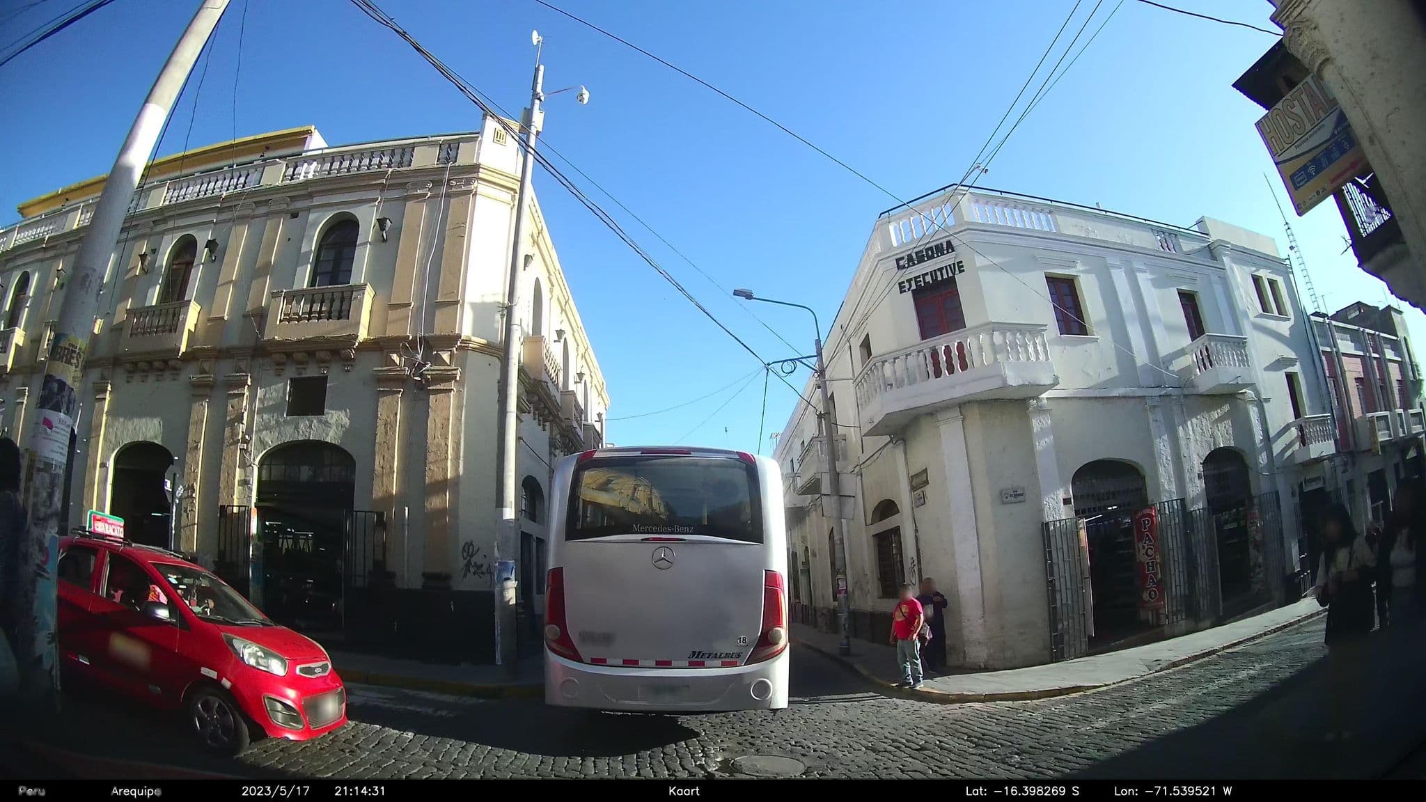 Street view near Hostal Flores, Arequipa