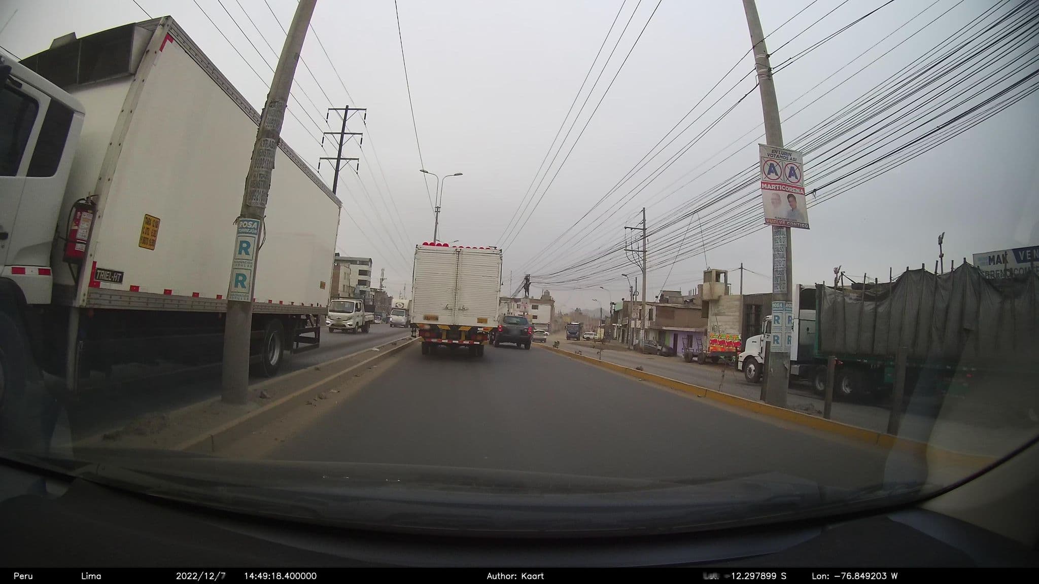 Street view near Hostal César's, Villa Poeta José Gálvez Barrenechea — © kaart5 (CC BY-SA · Mapillary)