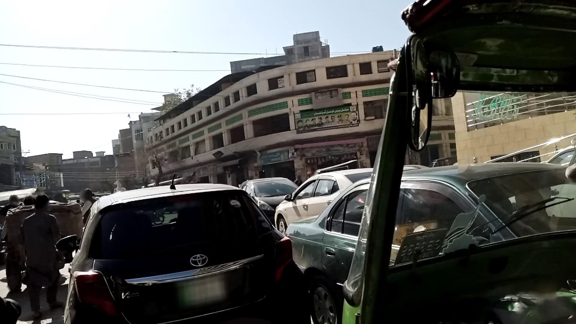 Street view near Al-Ibadat Hotel, Peshawar — © RobinGoix (CC BY-SA · Mapillary)