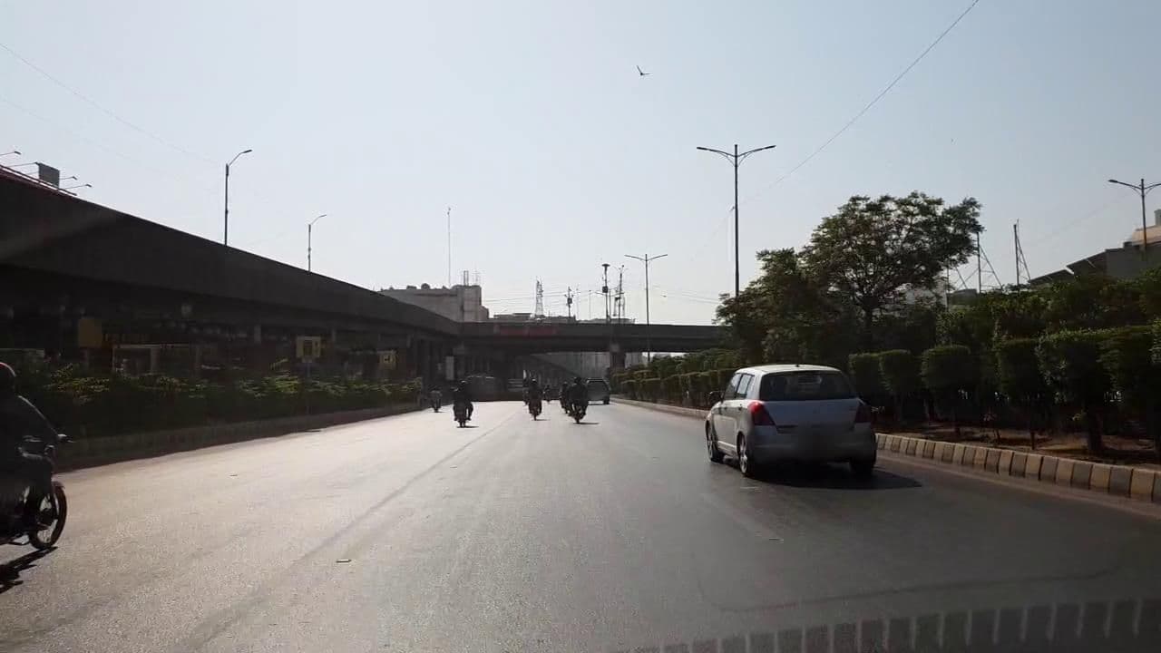 Street view near Hotel Galaxy, Pakistan Employees Cooperative Housing Society
