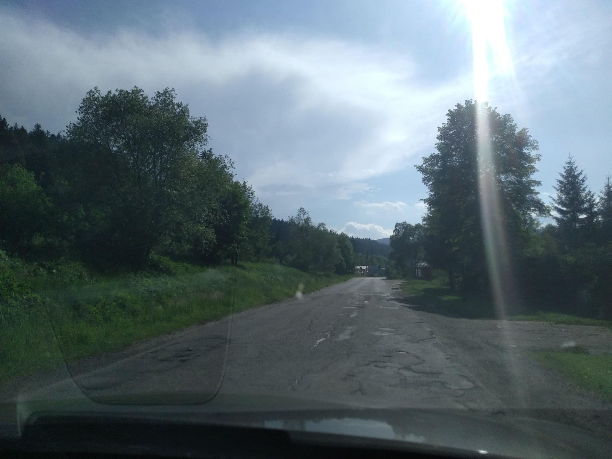 Street view near Zielony Ruczaj, Baligród