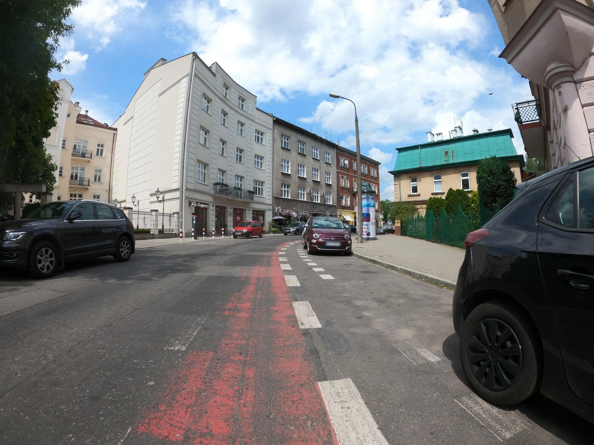 Street view near Riverside Aparthotel, Kraków
