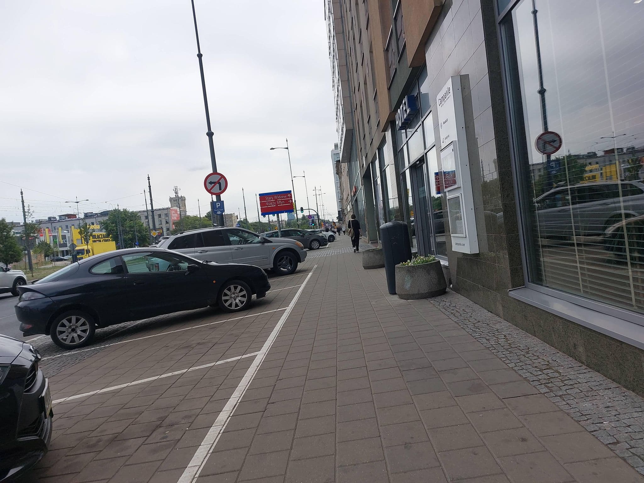 Street view near Campanile, Łódź