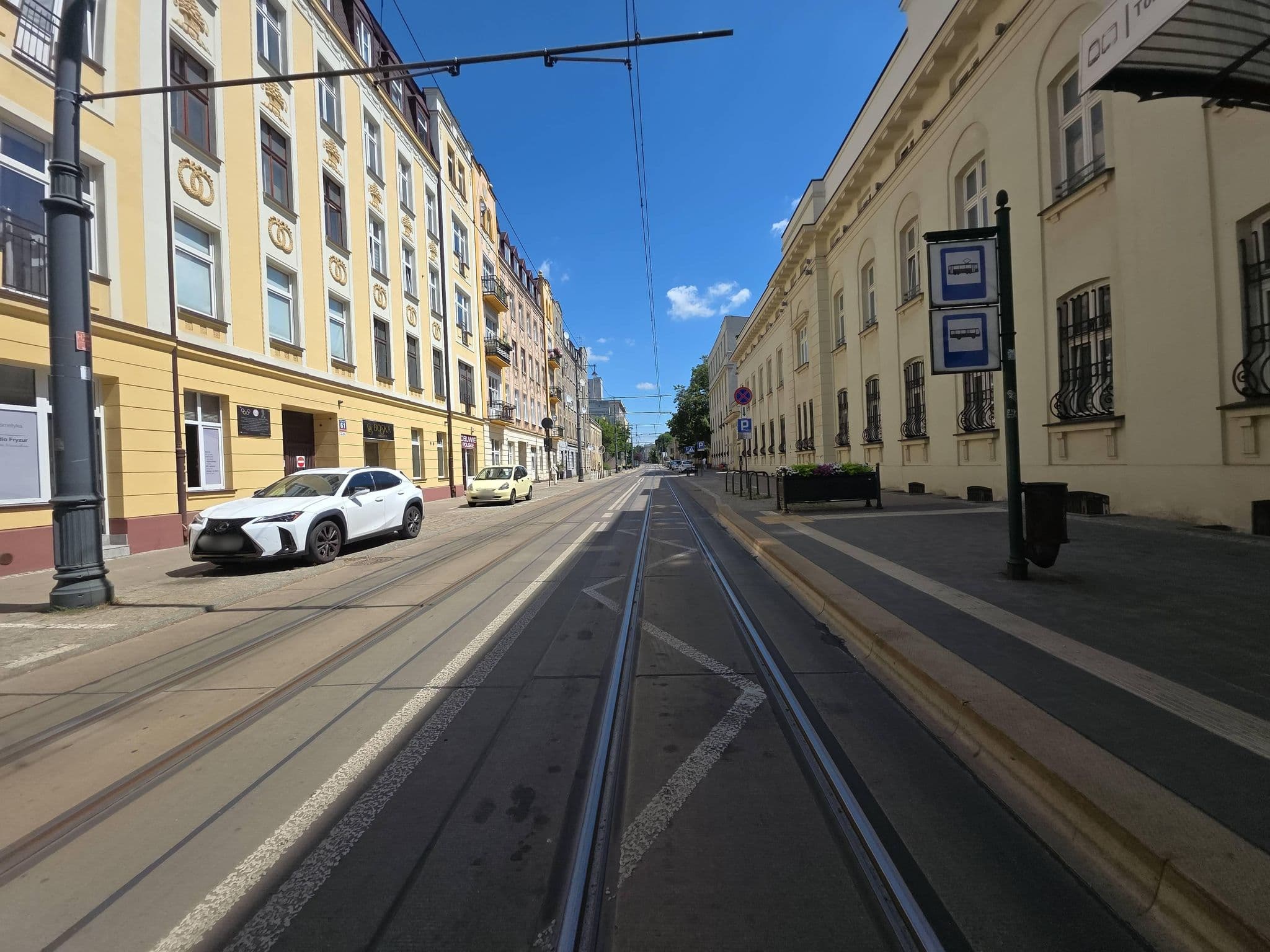 Street view near Tobaco Hotel, Łódź
