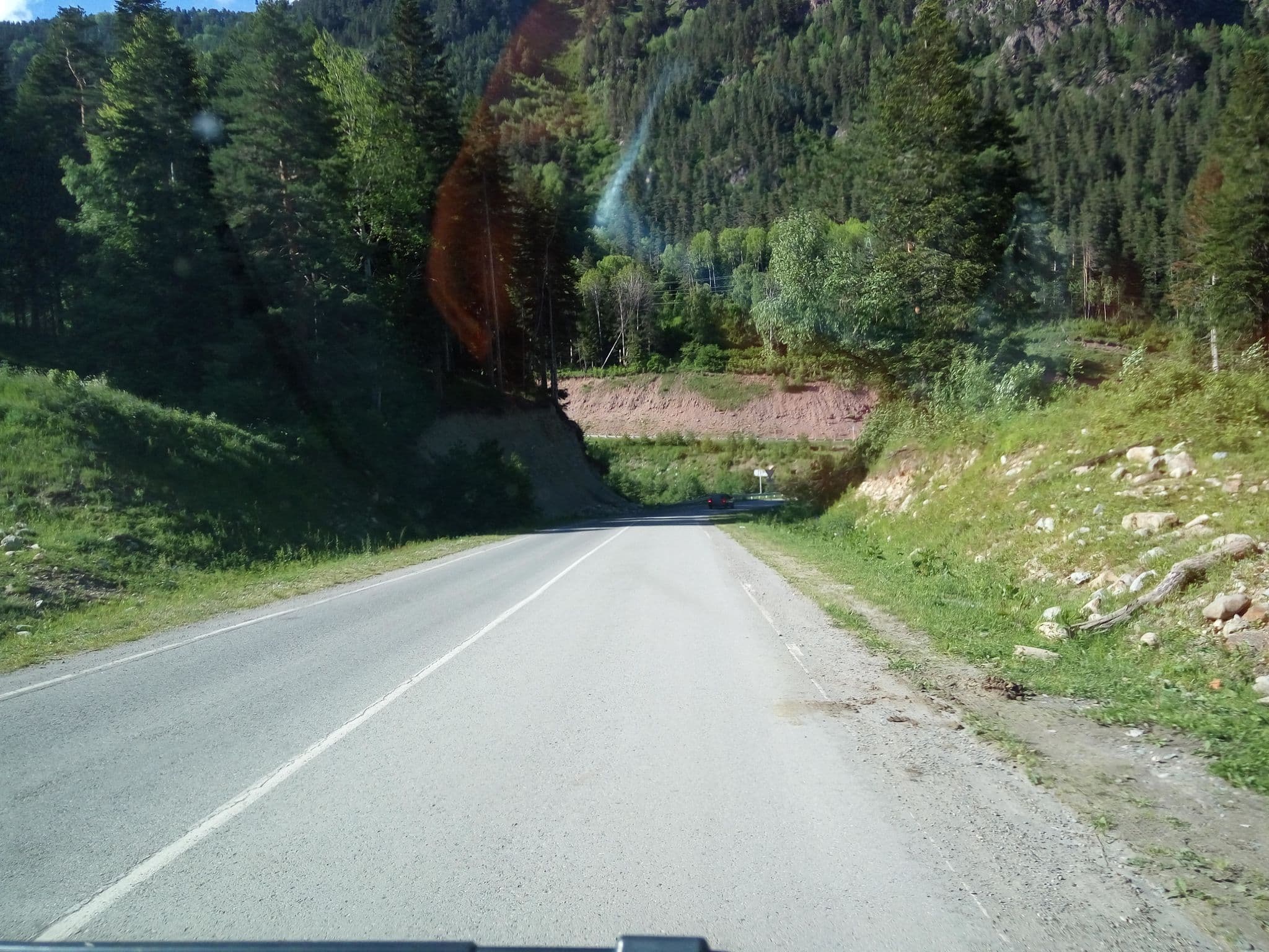 Street view near Wood Palace, Nizhniy Arkhyz