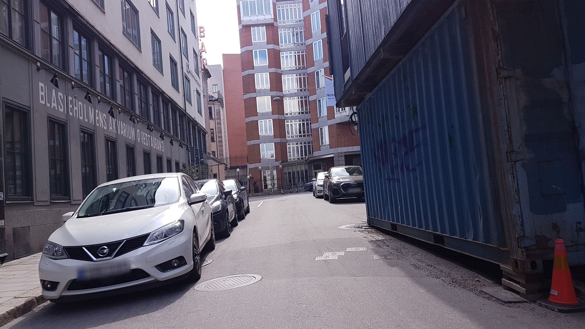 Street view near Örlogshotellet, Stockholm — © haxpett (CC BY-SA · Mapillary)