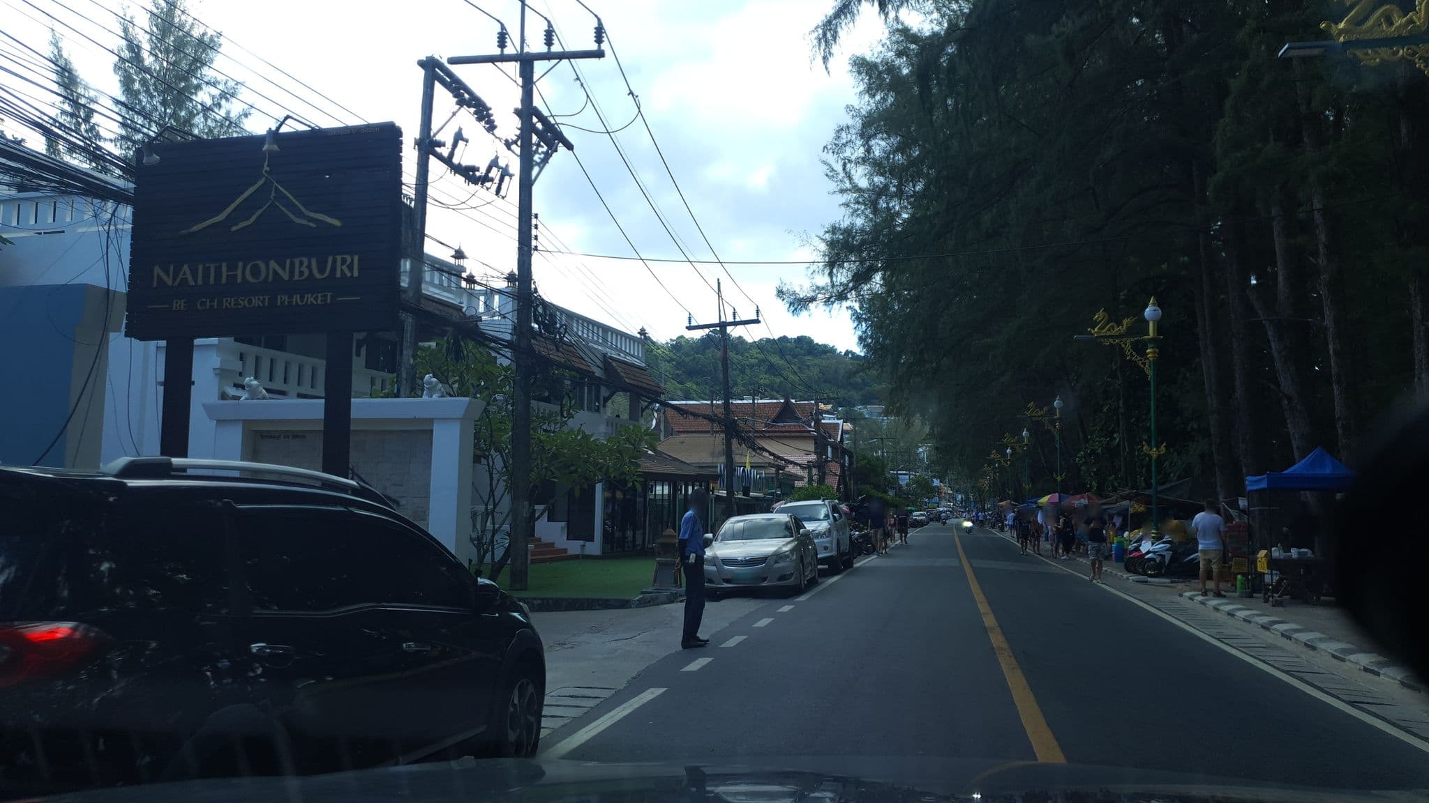 Street view near Naithon Seaview Hotel, Ban Mai Khao