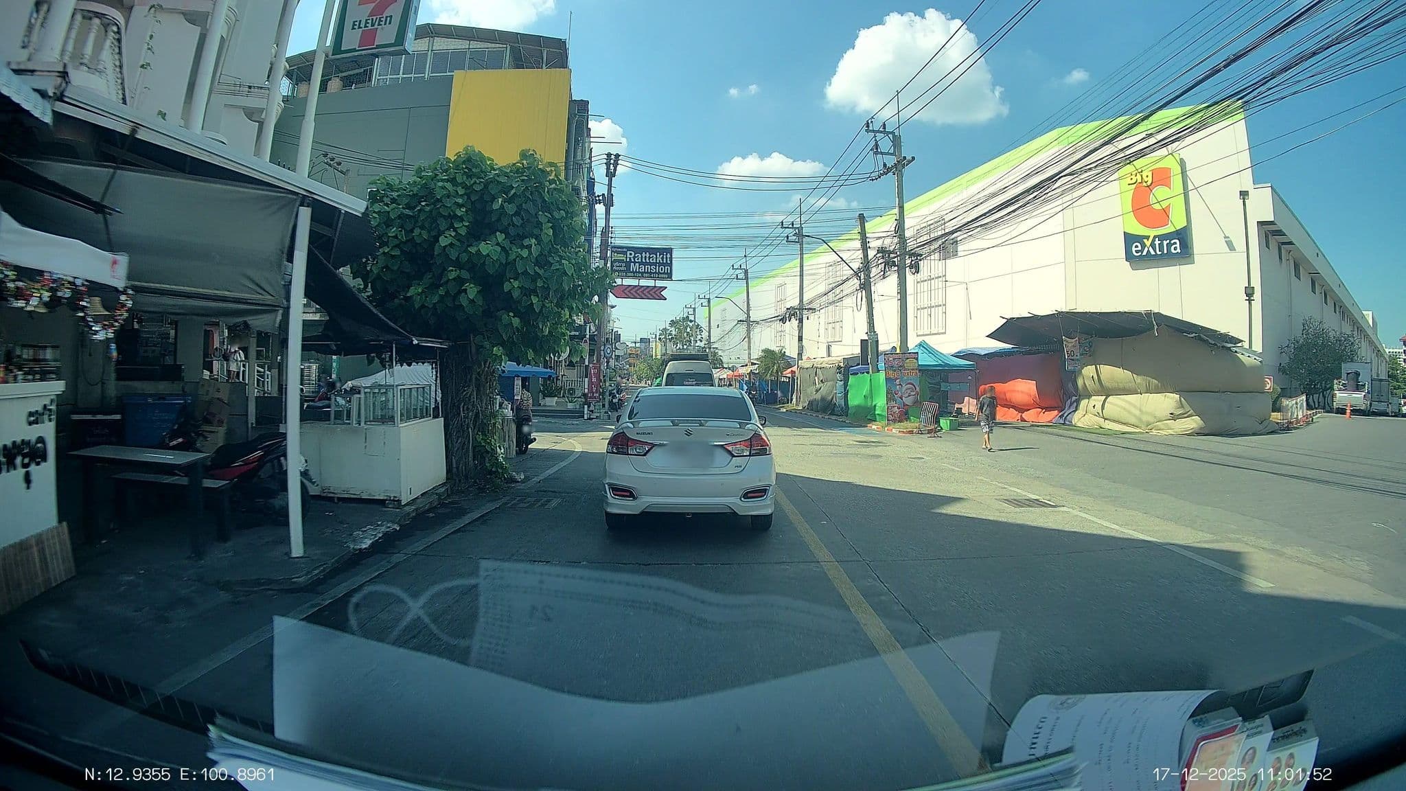 Street view near Chomphu Apartment, Pattaya