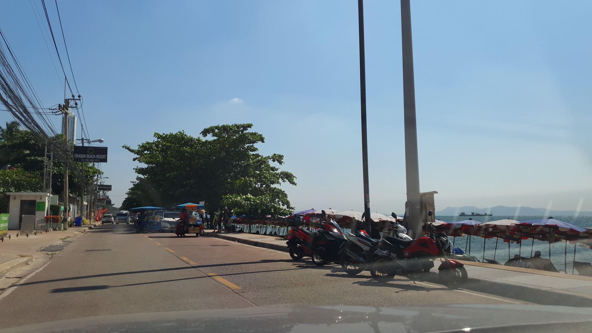 Street view near Seaside Jomtien Beach, Pattaya